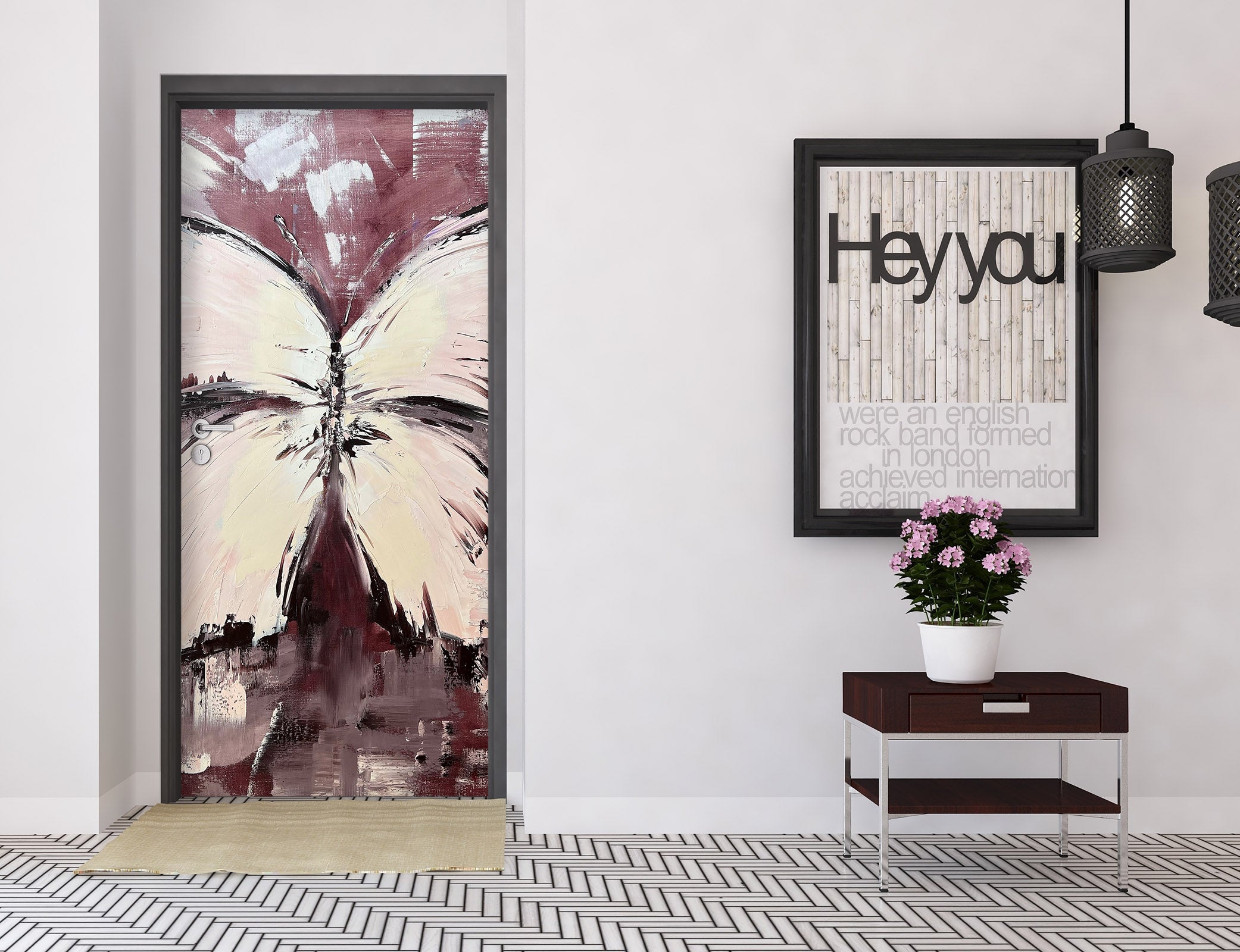 3D Butterfly 3062 Skromova Marina Door Mural