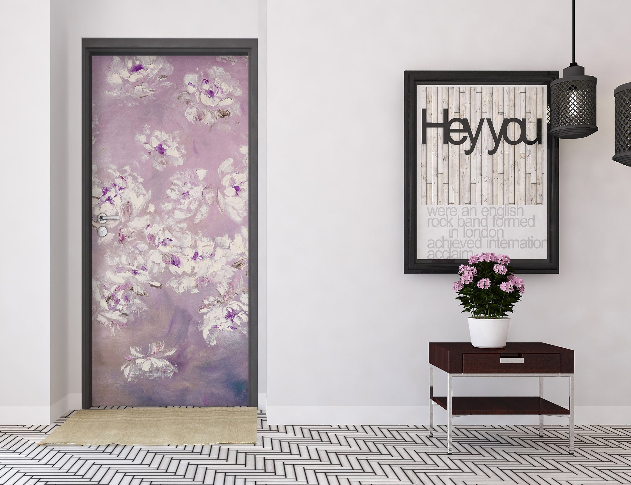 3D Simple Flowers 3217 Skromova Marina Door Mural