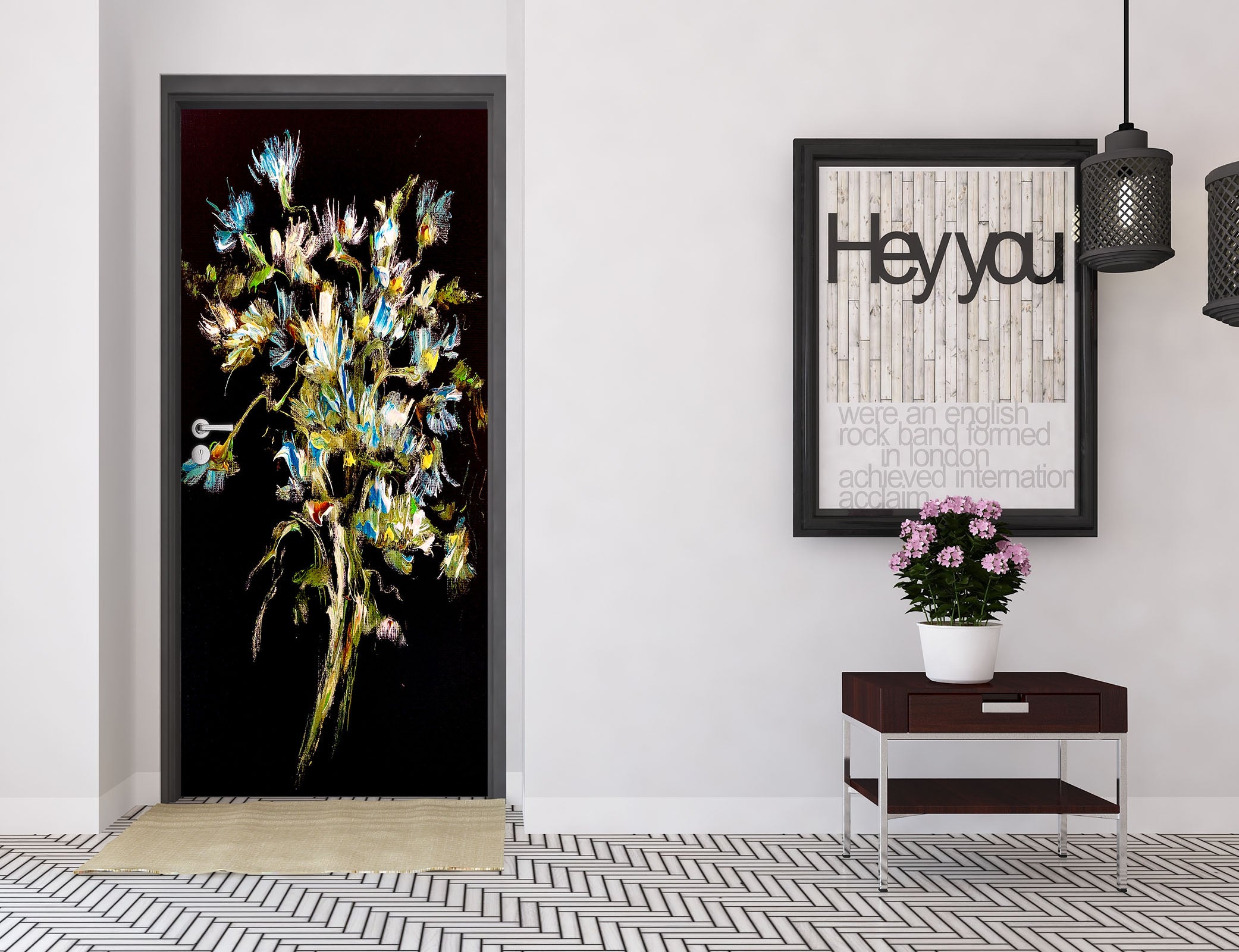 3D Colour Bouquet 3274 Skromova Marina Door Mural