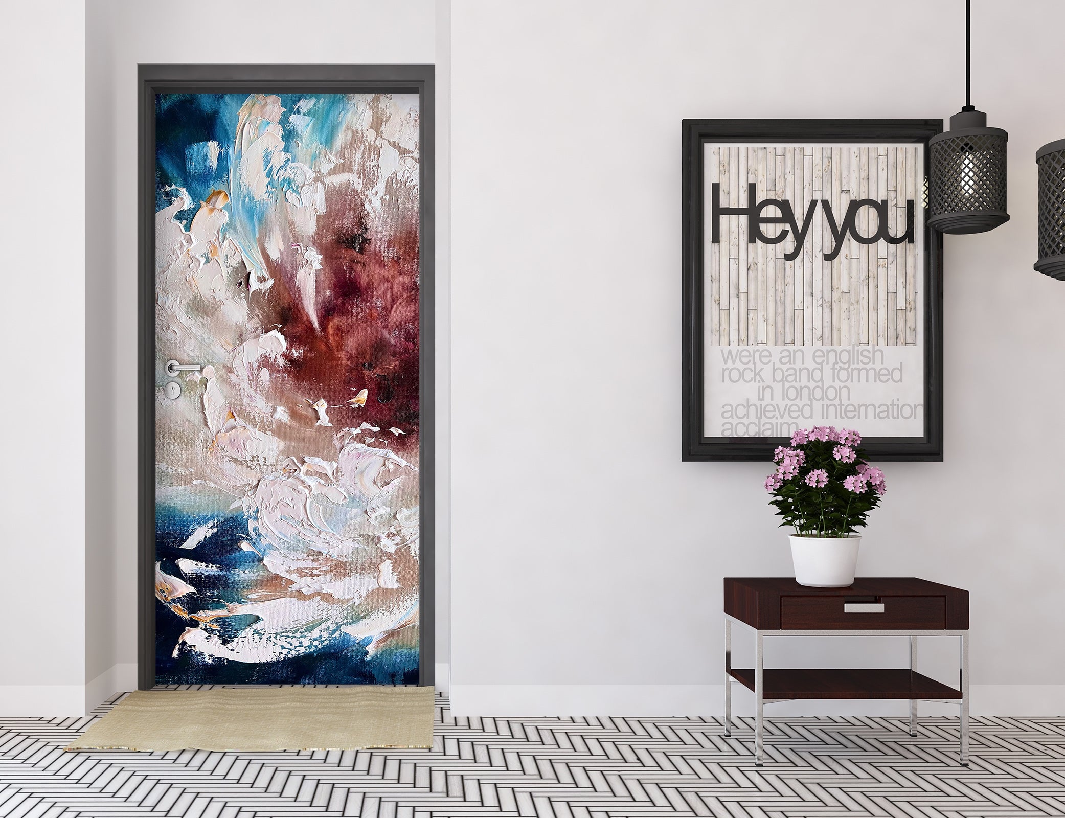 3D Painted Flowers 854 Skromova Marina Door Mural