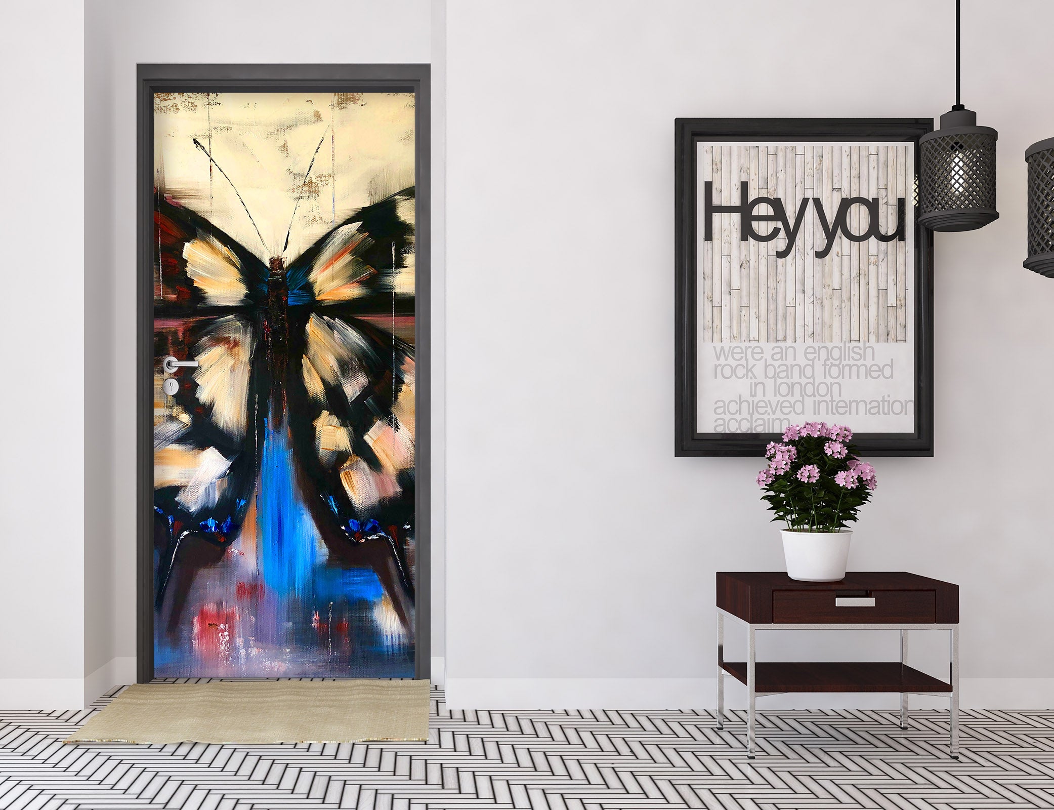 3D Butterfly 3283 Skromova Marina Door Mural