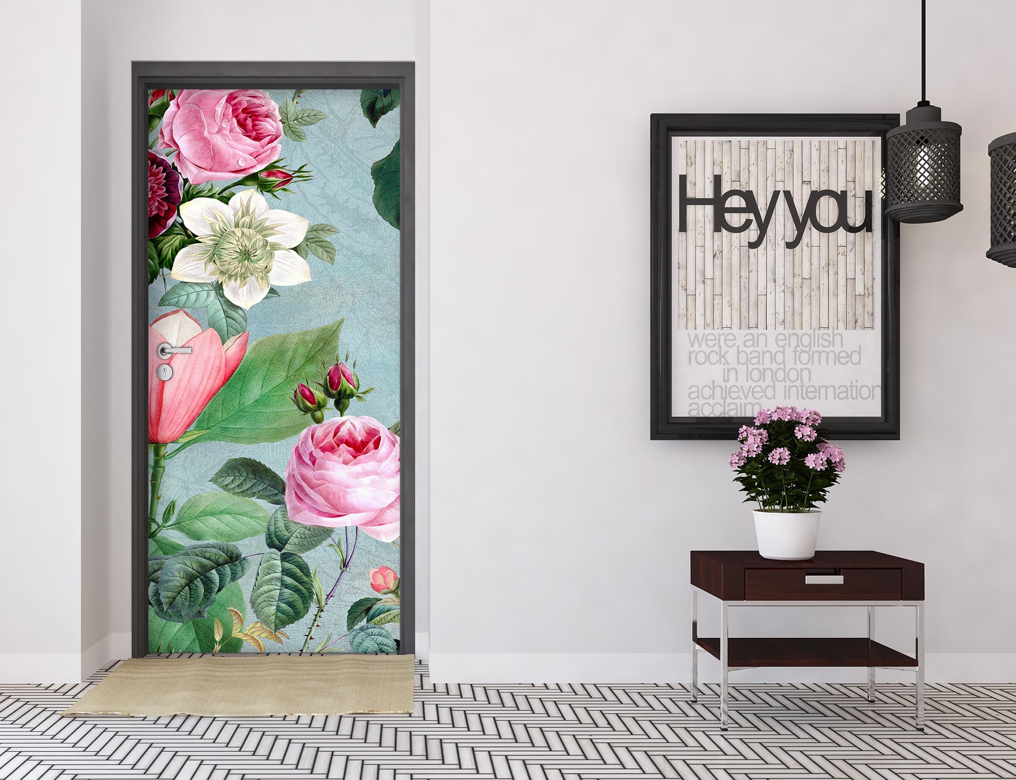 3D Rose Flowers 11903 Andrea Haase Door Mural