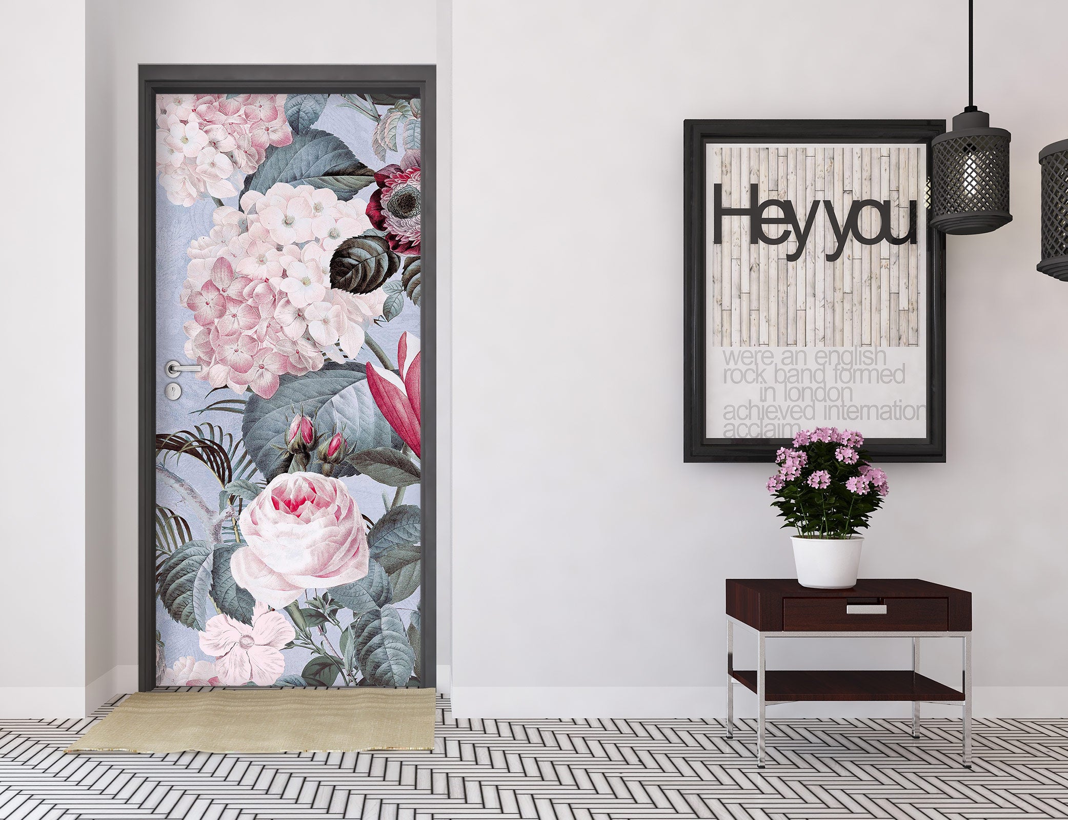 3D Rose Clump 11907 Andrea Haase Door Mural