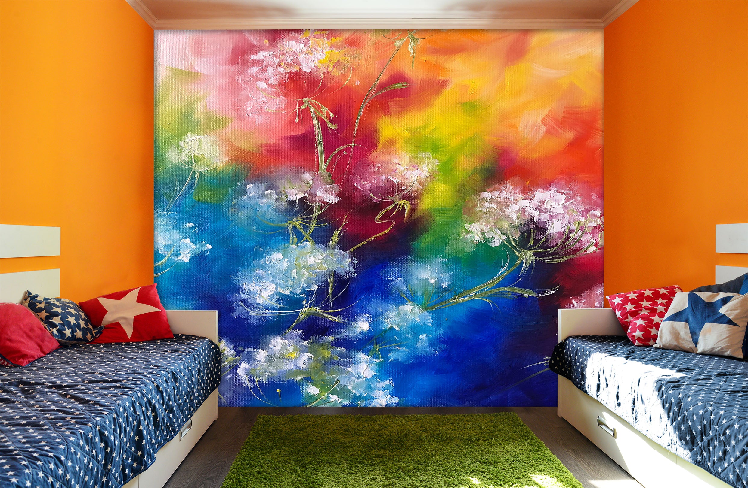 3D Colorful Flower 246 Skromova Marina Wall Mural Wall Murals