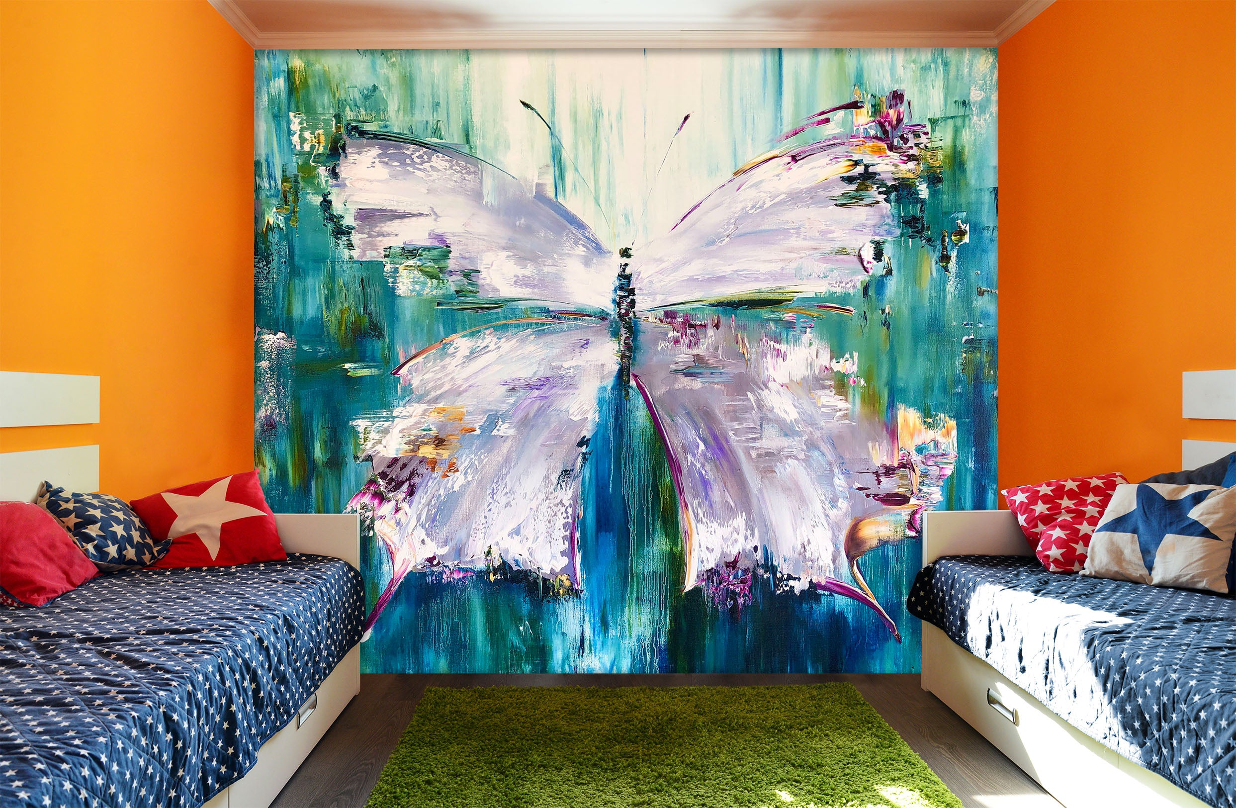 3D Painted Butterfly 213 Skromova Marina Wall Mural Wall Murals