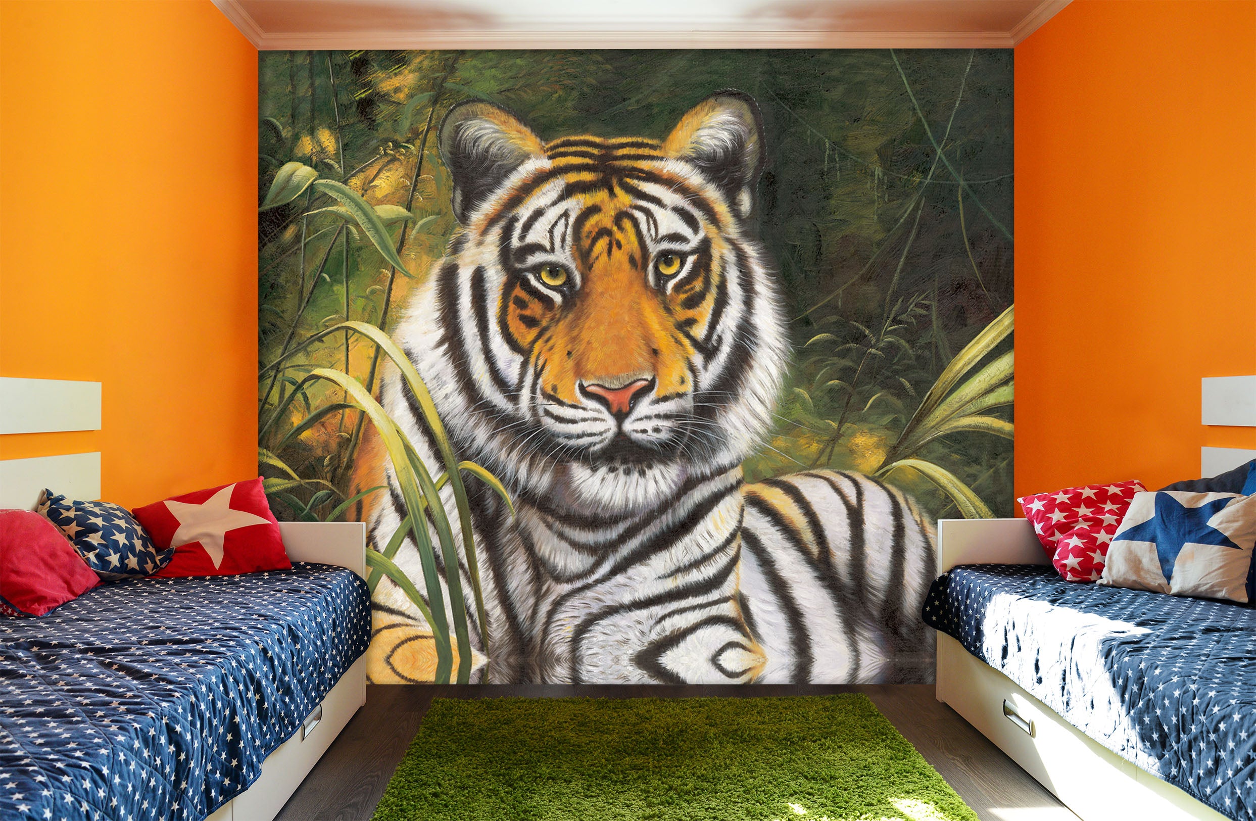 3D Mighty Tiger 218 Wall Murals