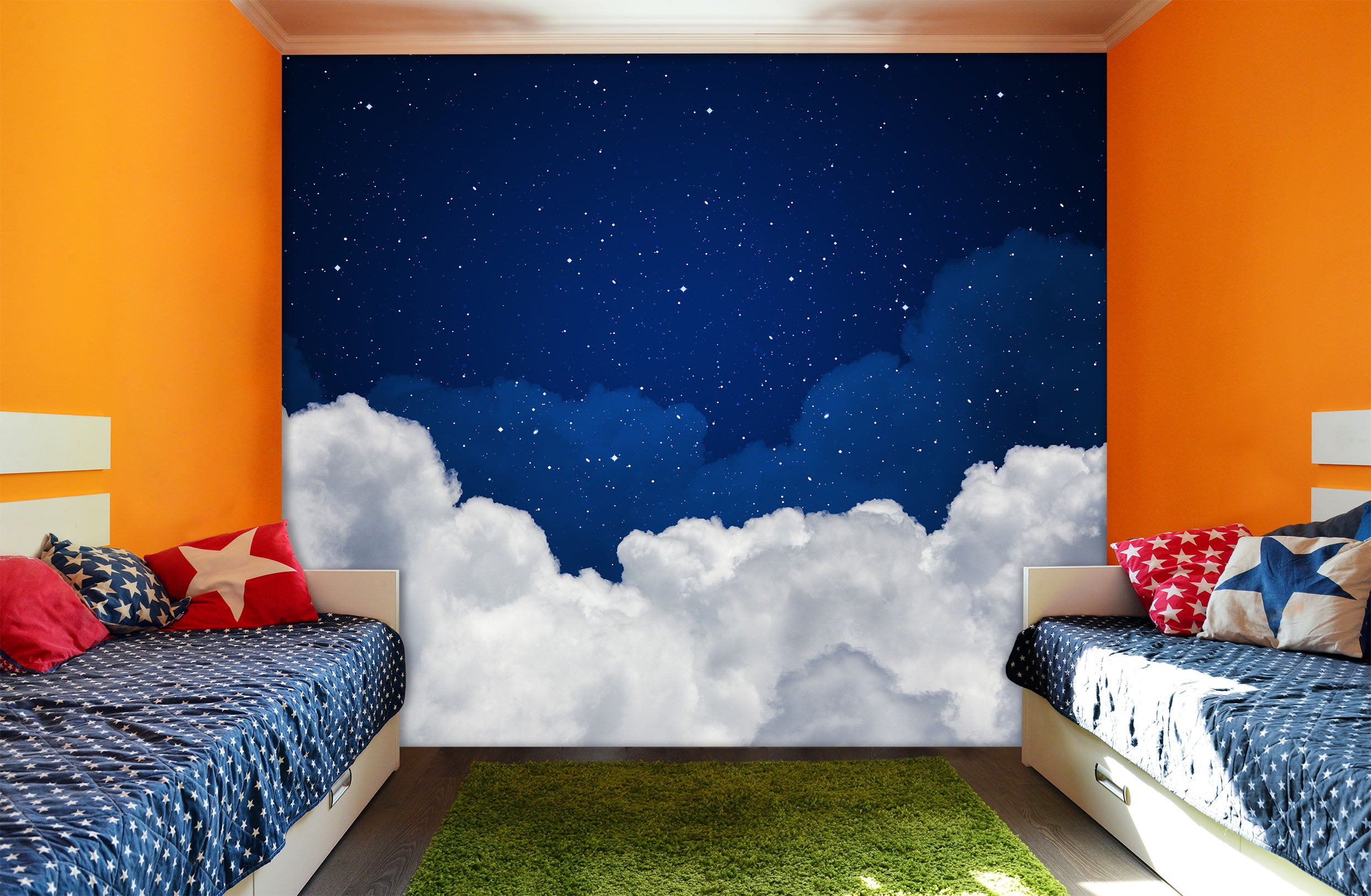 3D White Clouds 1683 Wall Murals