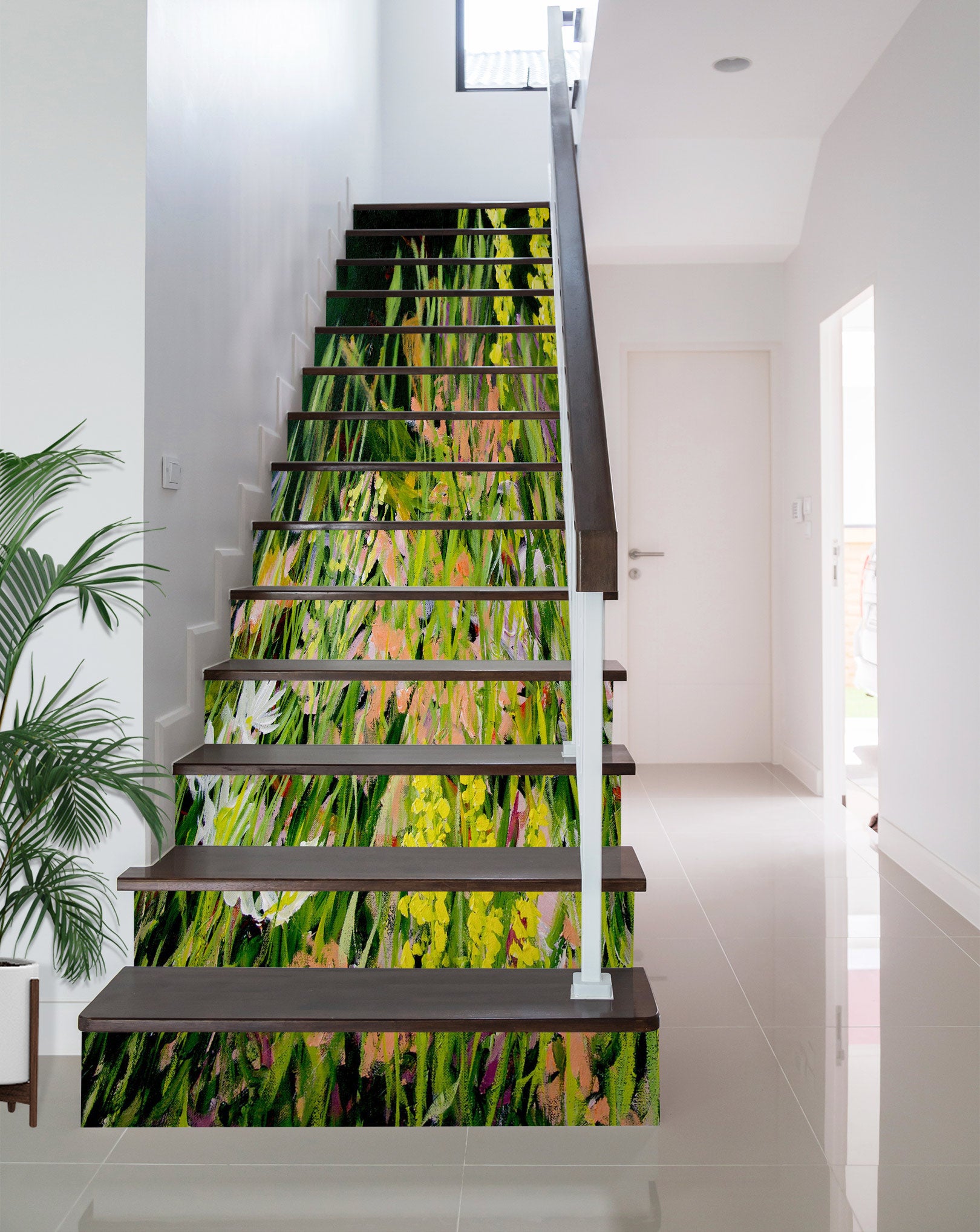 3D Grass Leaves Flower 9051 Allan P. Friedlander Stair Risers