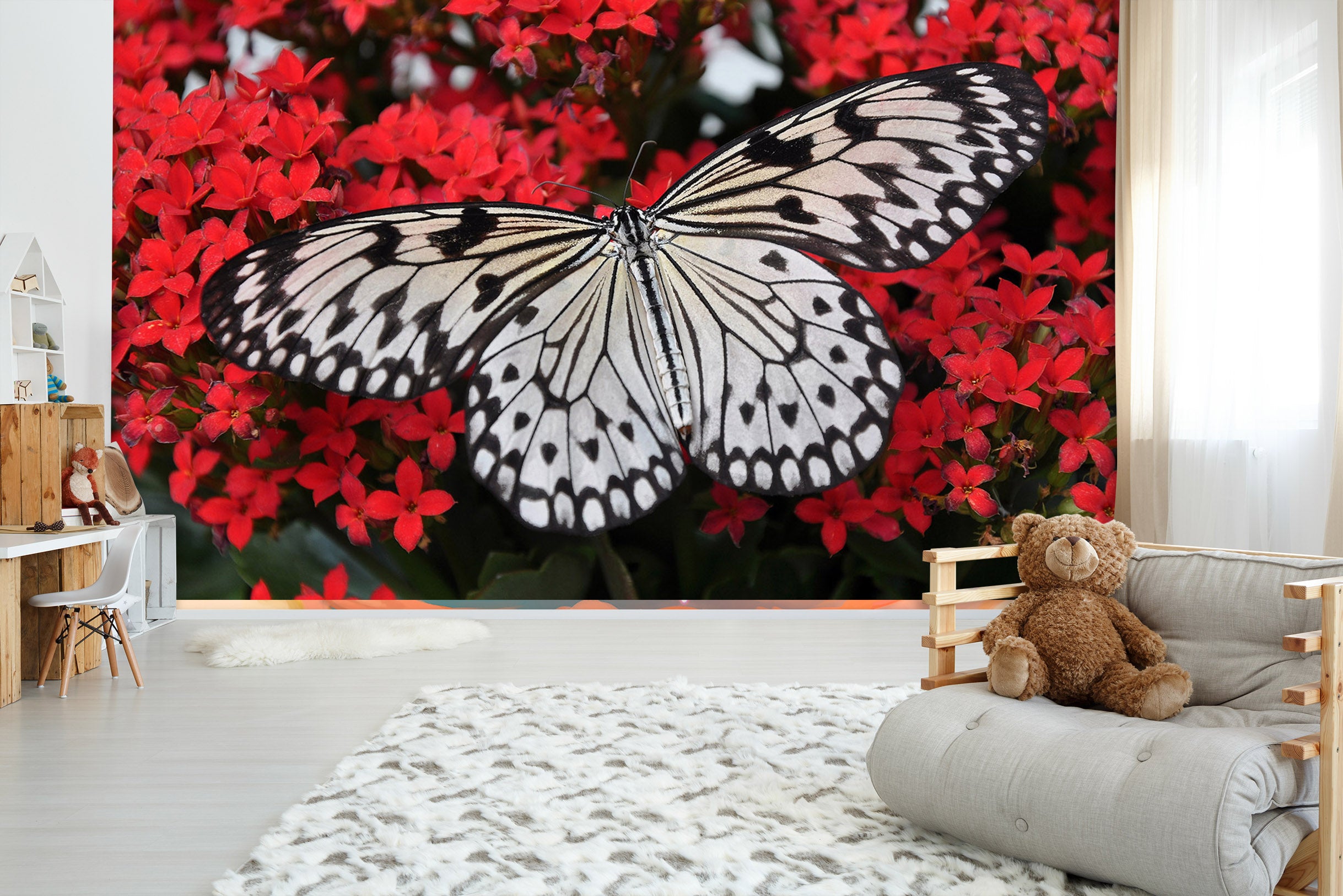 3D Black Butterfly 145 Wall Murals