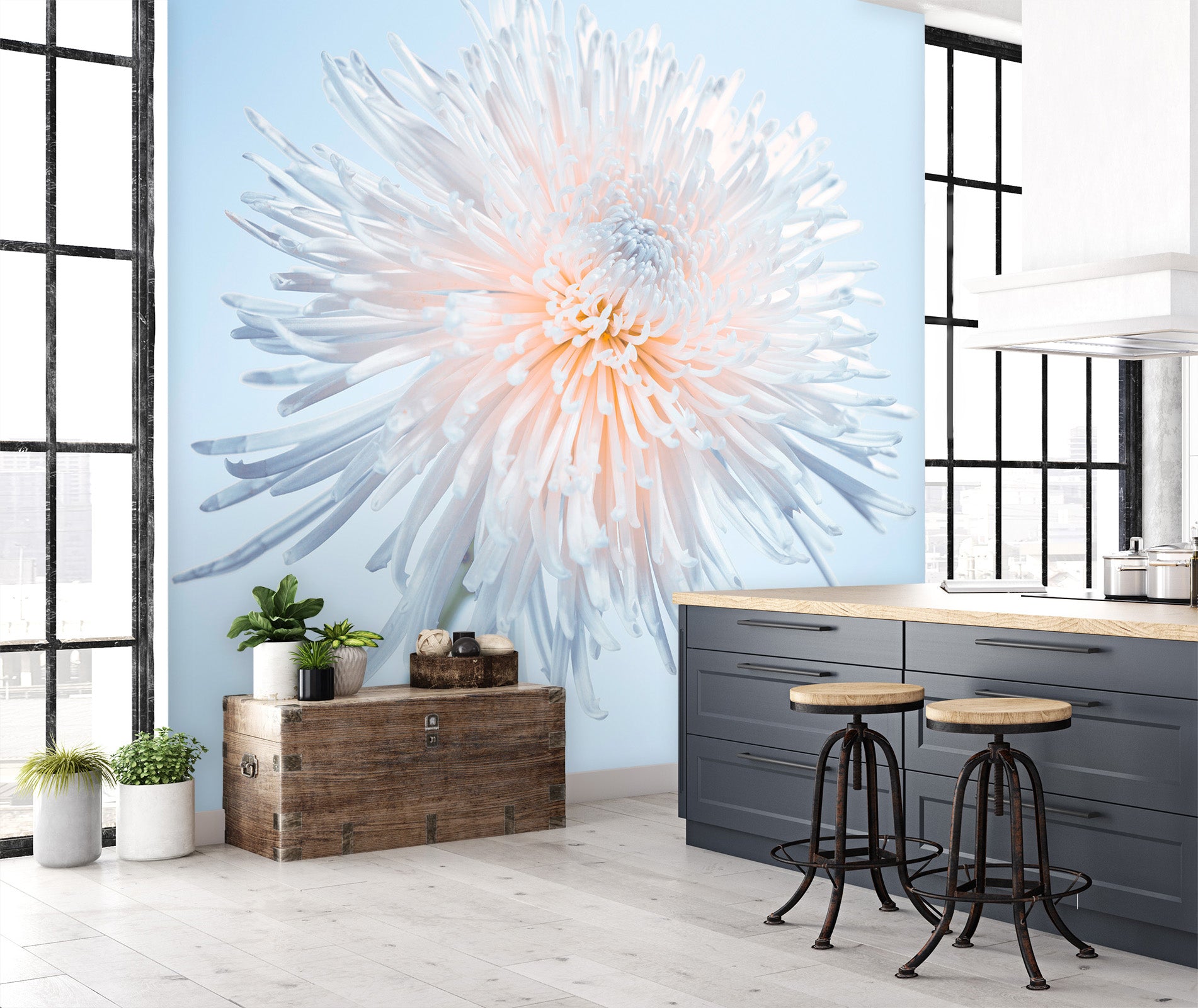 3D Sunny Flower 1411 Assaf Frank Wall Mural Wall Murals