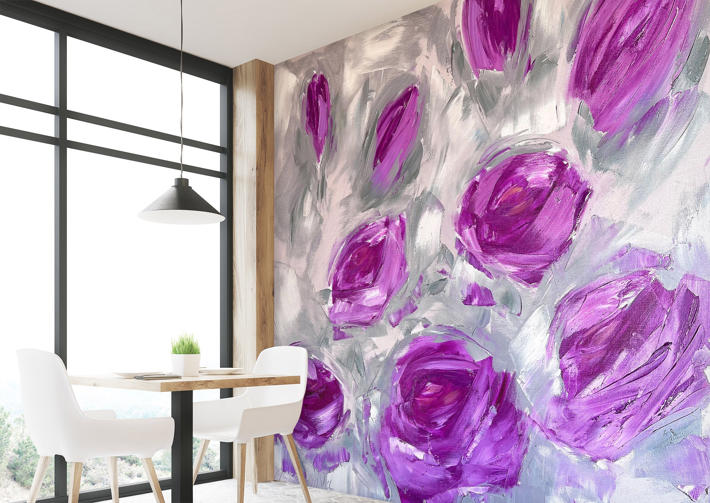 3D Purple Rose 2624 Skromova Marina Wall Mural Wall Murals