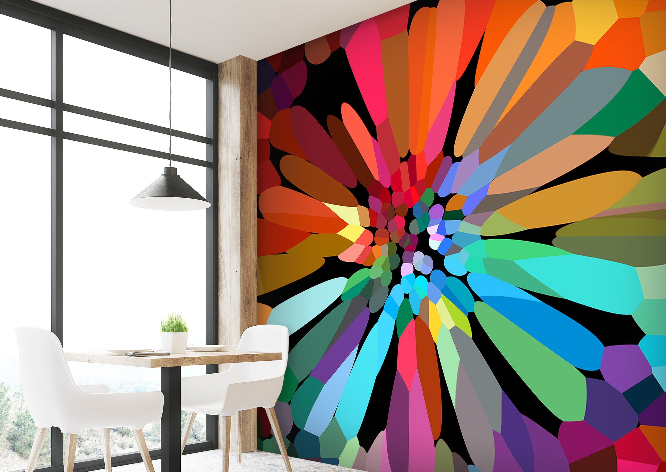 3D Colored Petals 1002 Shandra Smith Wall Mural Wall Murals