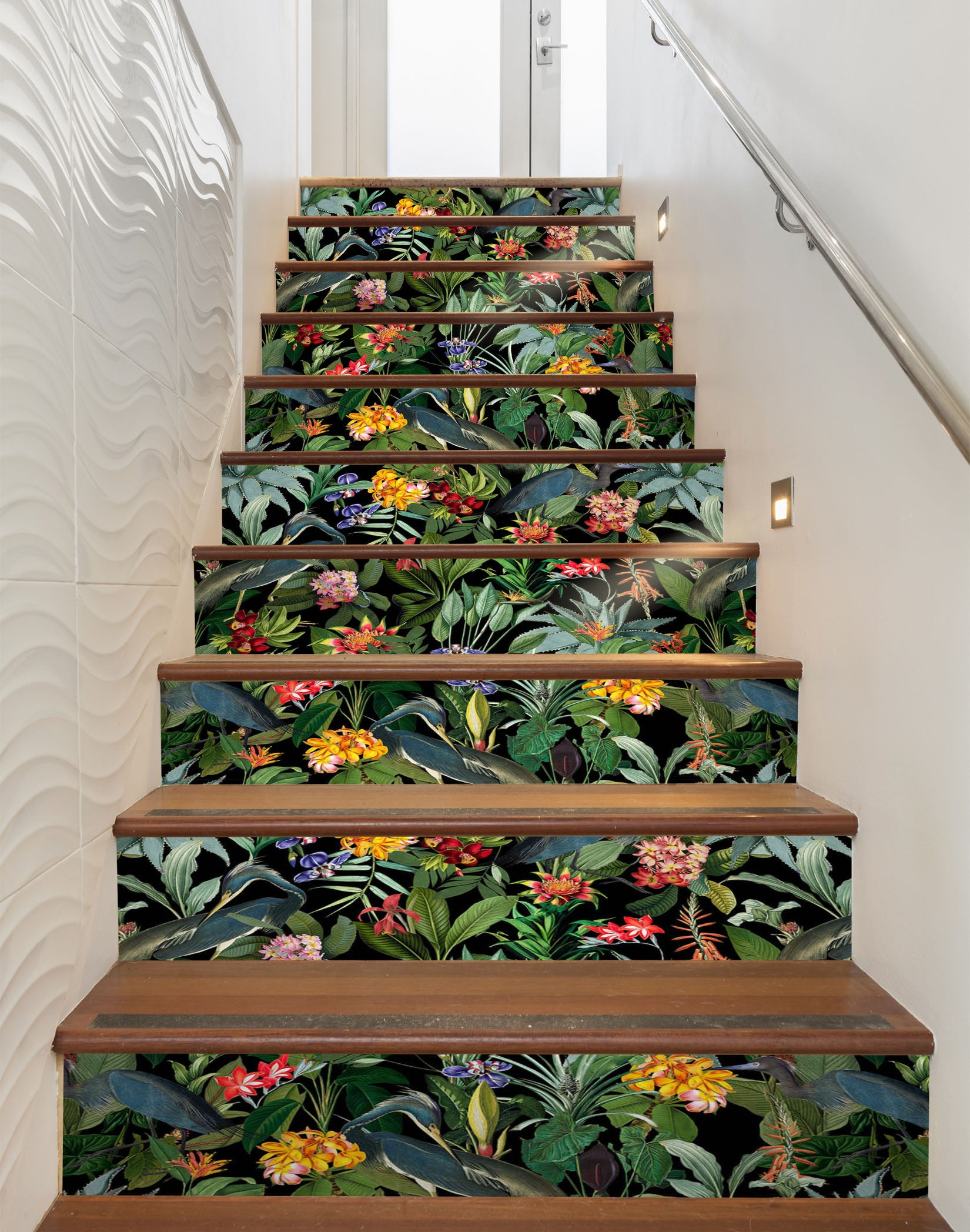 3D Leaves Flowers 103203 Uta Naumann Stair Risers