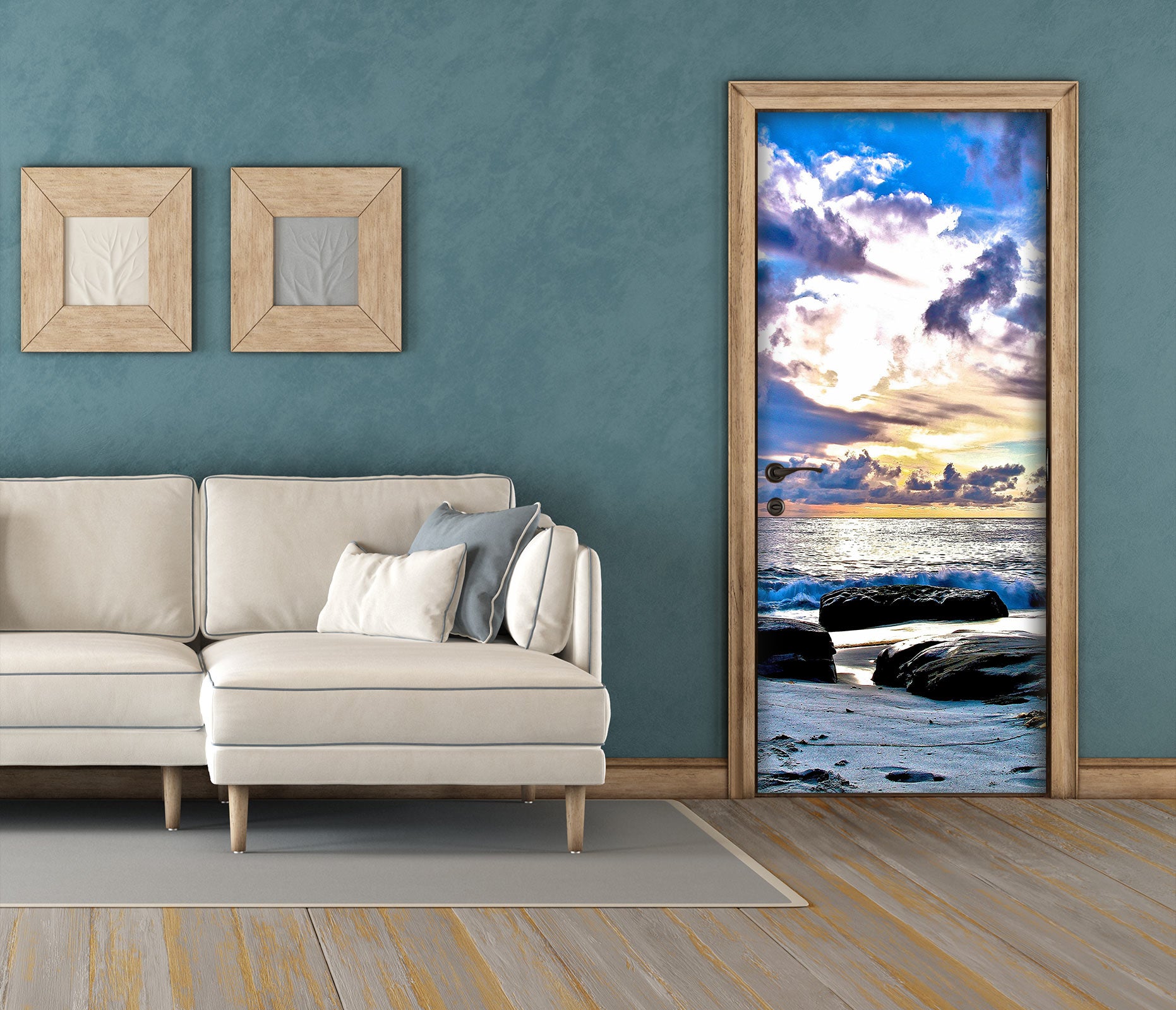 3D Sky Seaside Reef 110204 Kathy Barefield Door Mural