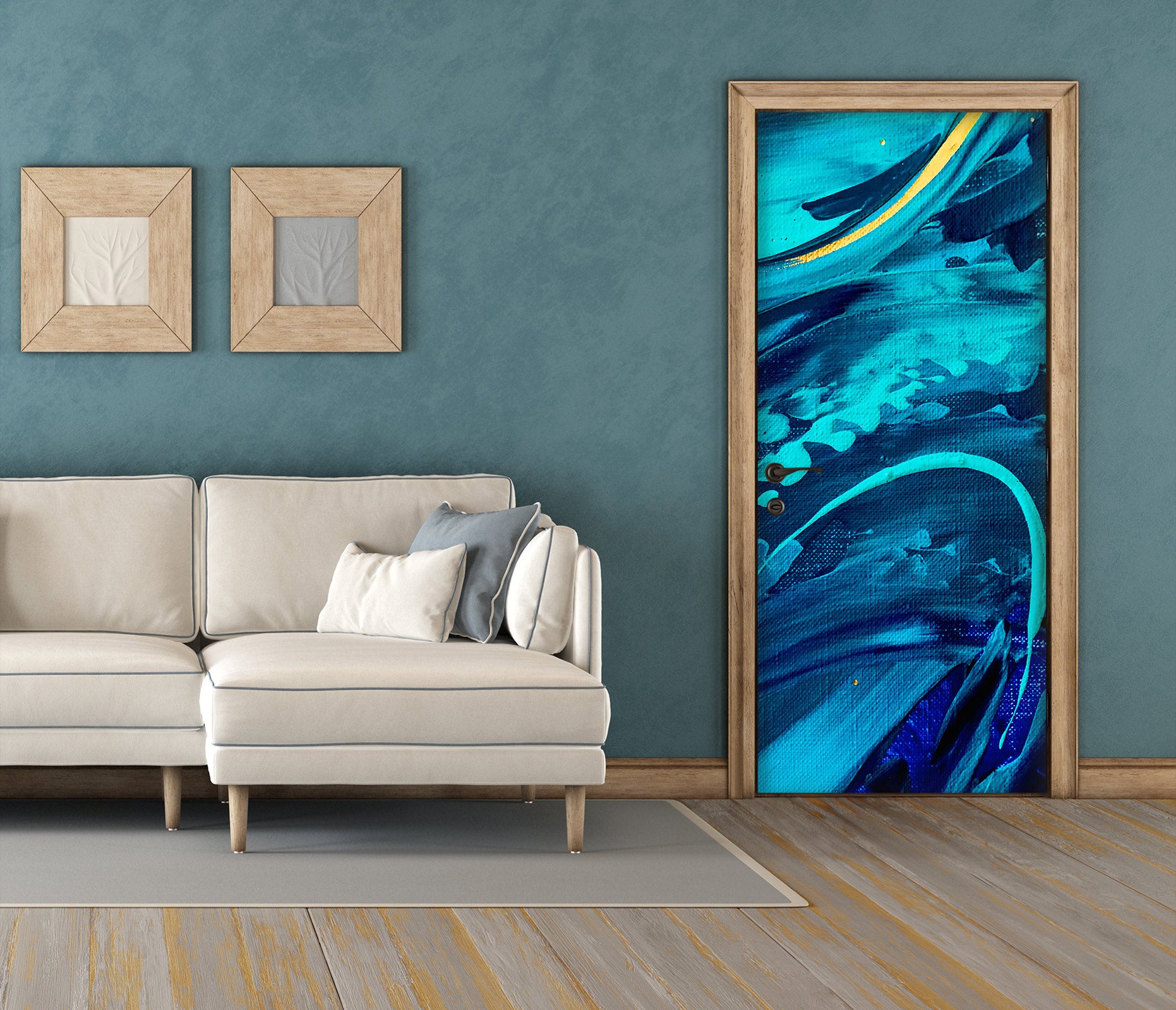 3D Blue Picture 3110 Skromova Marina Door Mural