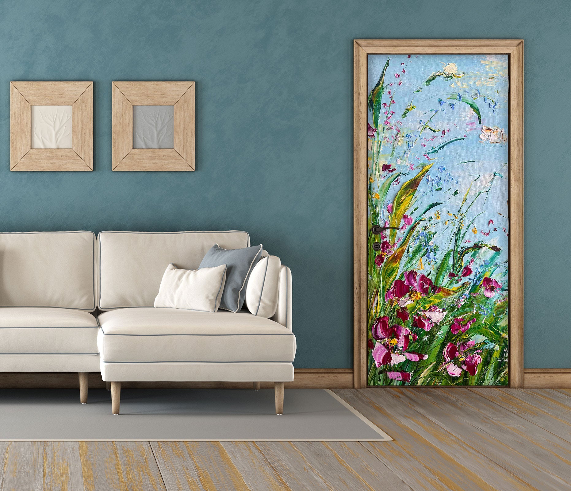 3D Flower Sky 3214 Skromova Marina Door Mural