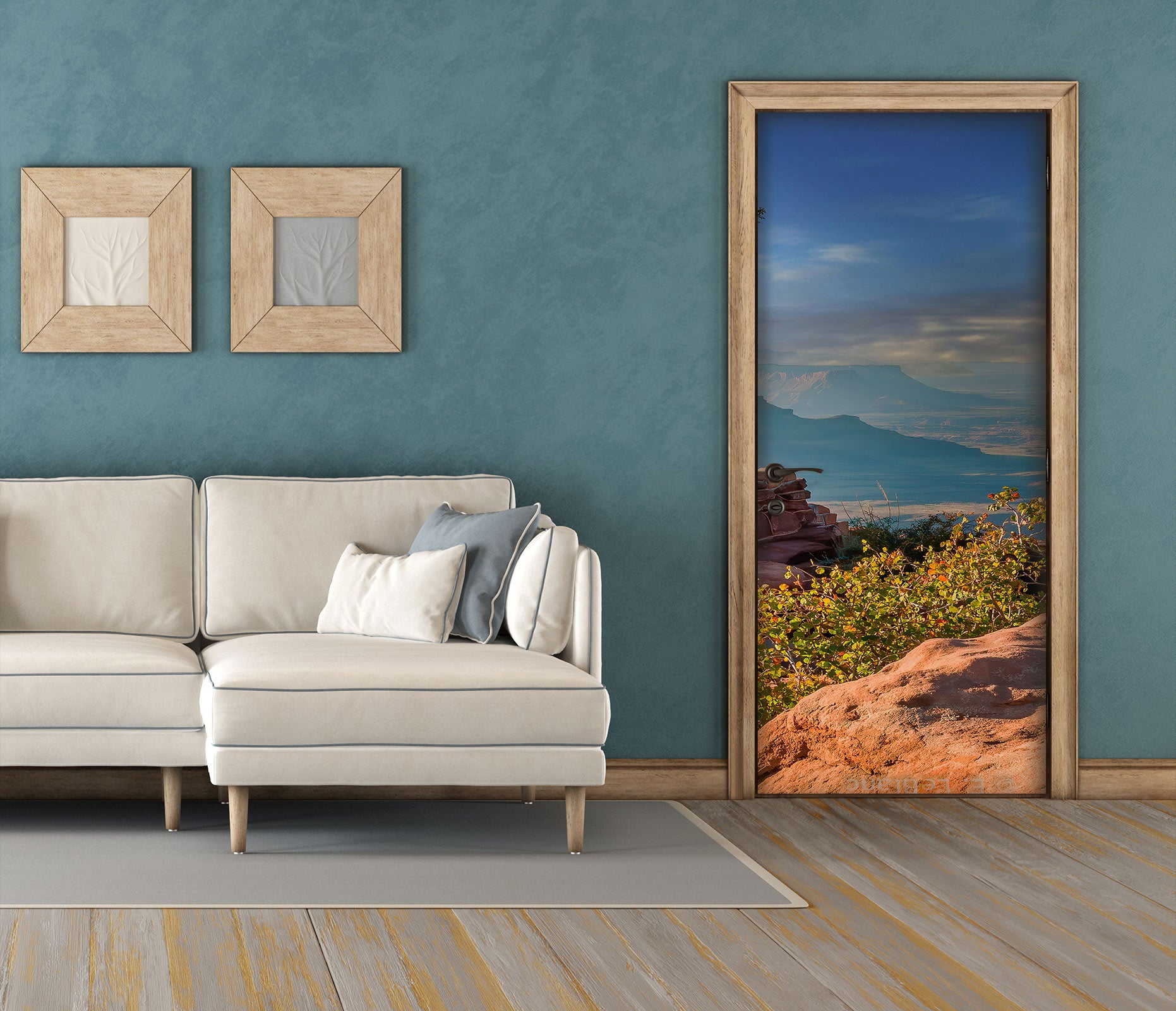 3D Grass Sky Cliff 107182 Beth Sheridan Door Mural