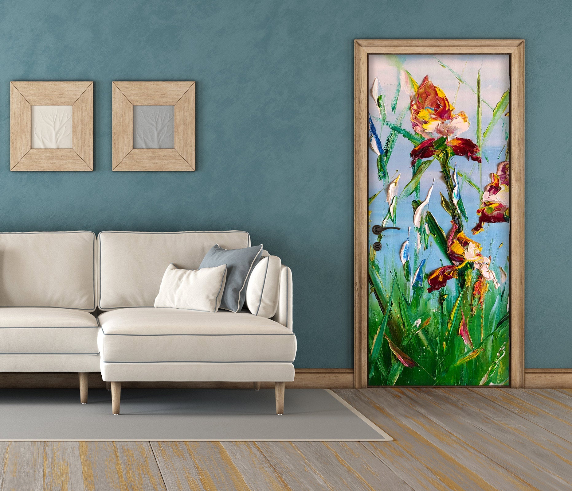 3D Green Grassland 3208 Skromova Marina Door Mural