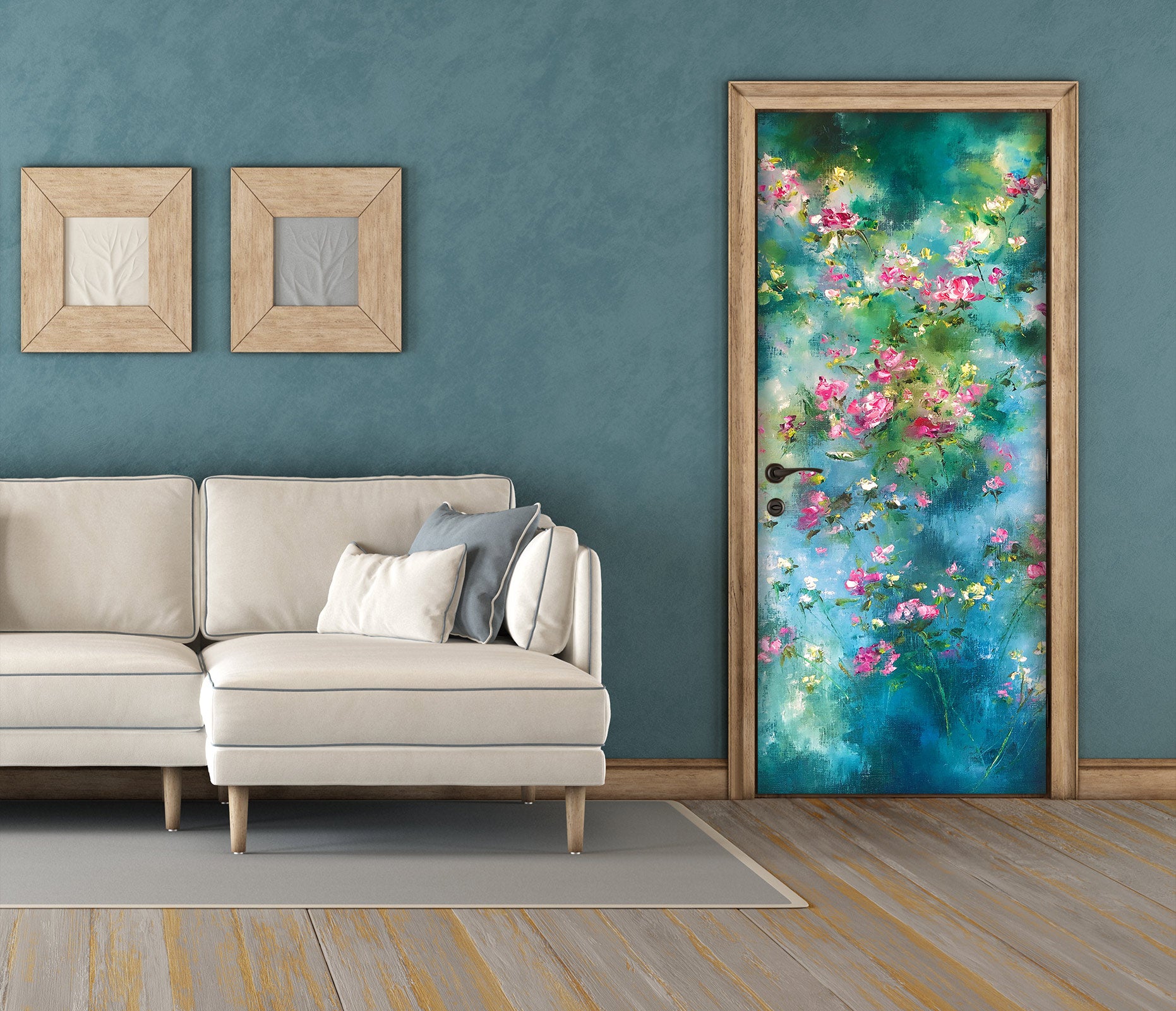 3D Pink Lotus 3138 Skromova Marina Door Mural