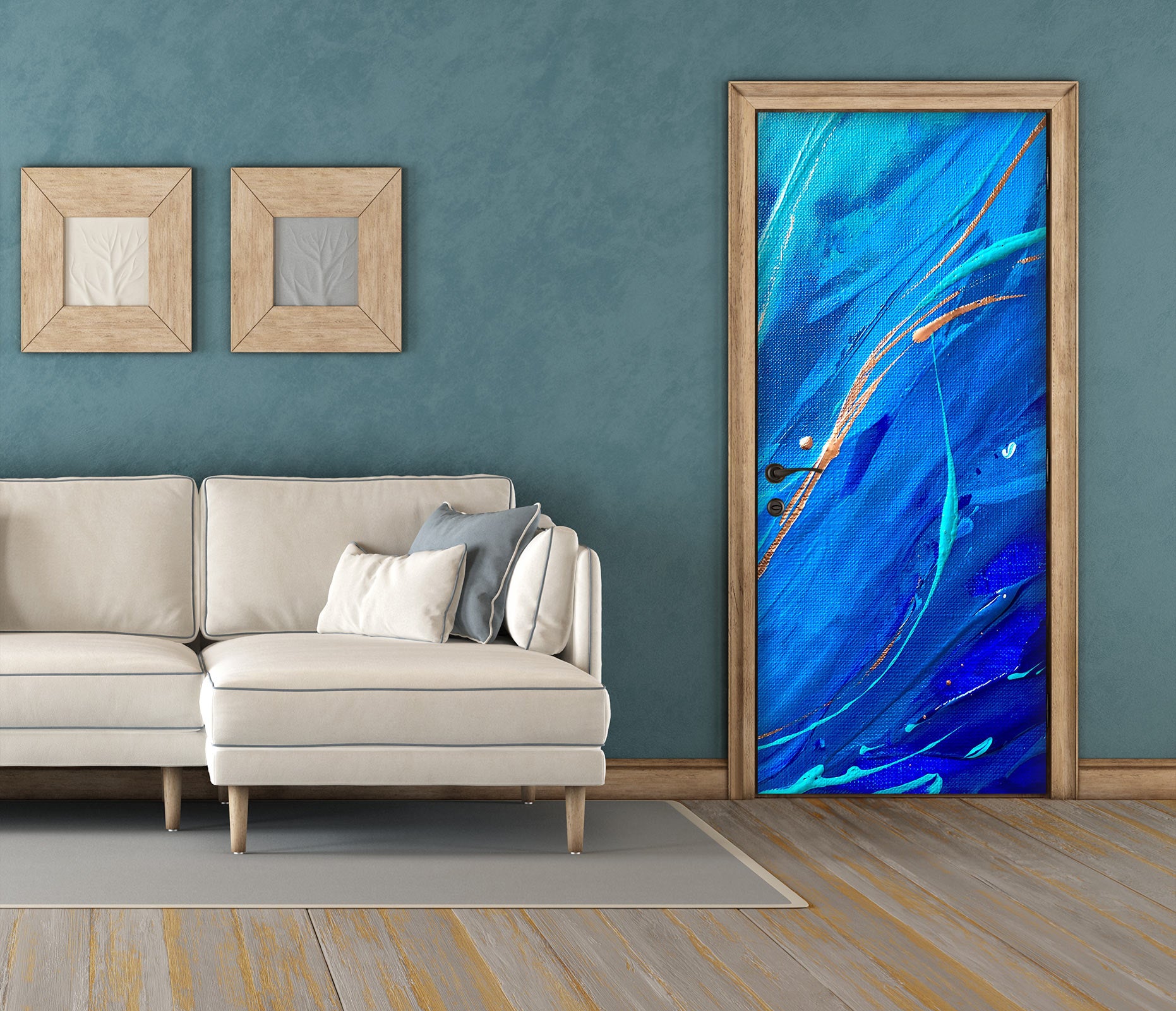 3D Sky Blue 3114 Skromova Marina Door Mural