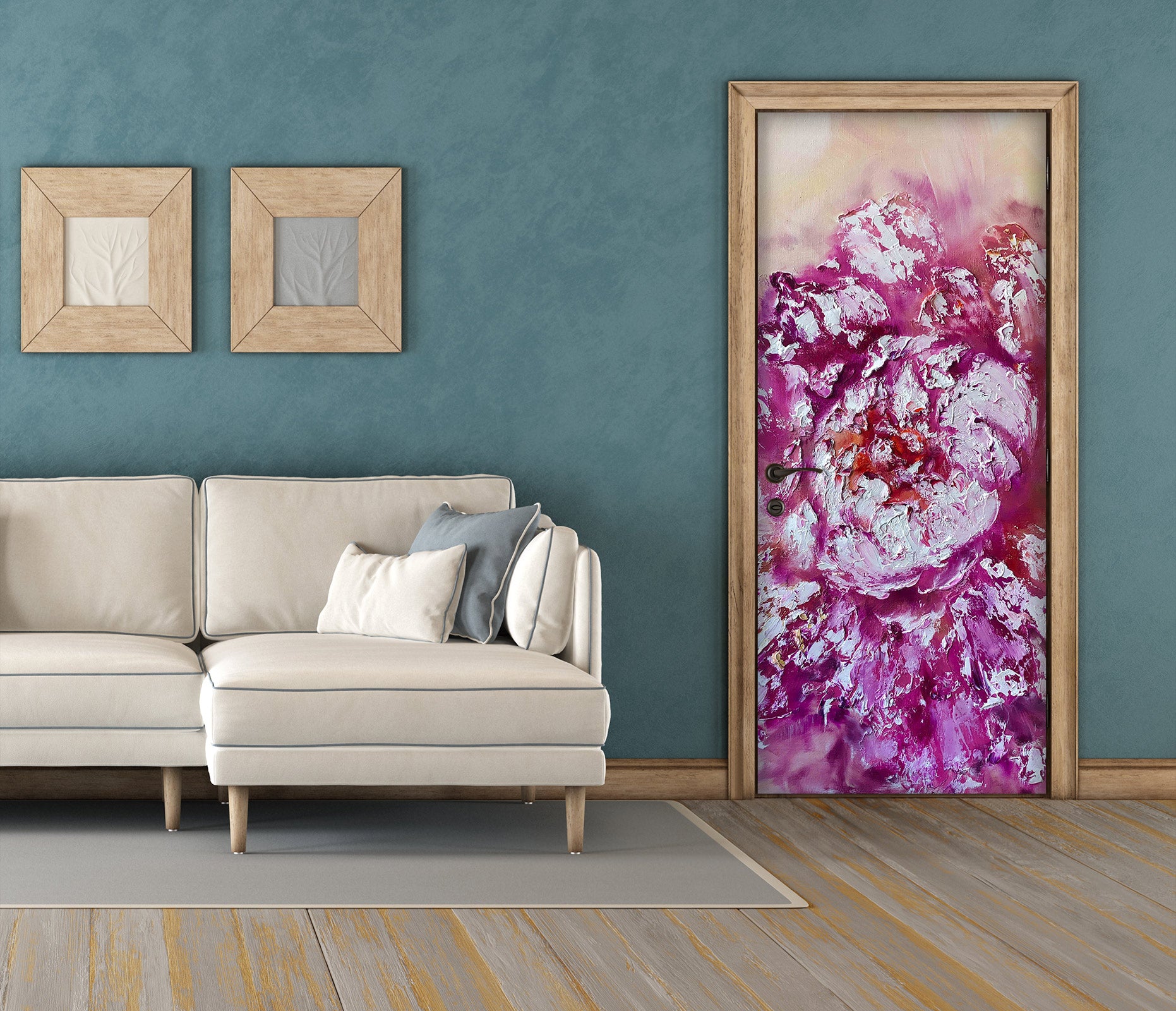 3D Purple Flowers 3099 Skromova Marina Door Mural