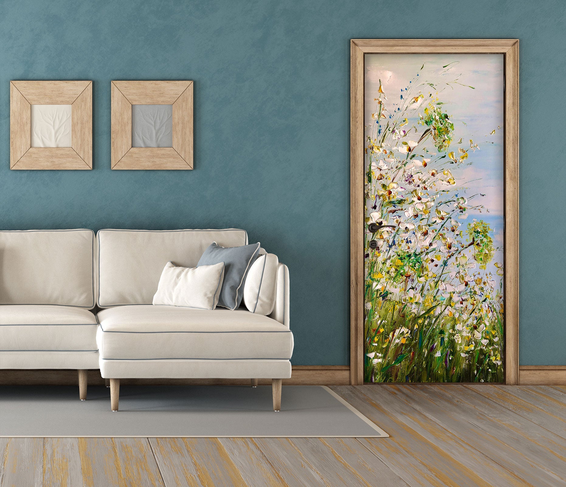 3D Flower Grass 3136 Skromova Marina Door Mural