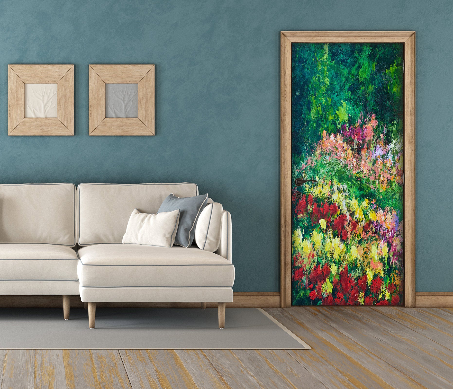 3D Flower Bush Garden 93110 Allan P. Friedlander Door Mural