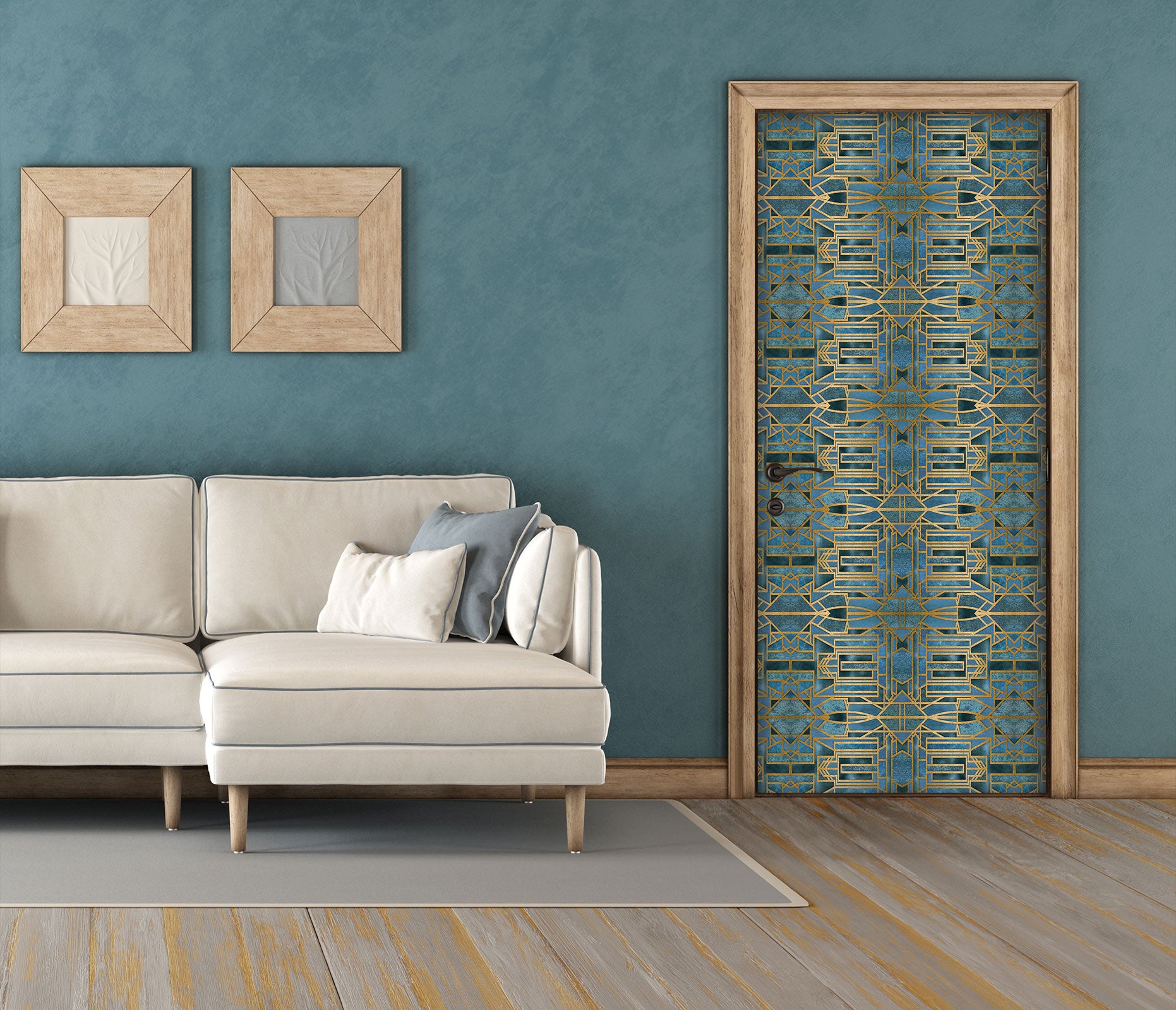 3D Green Pattern 10271 Andrea Haase Door Mural