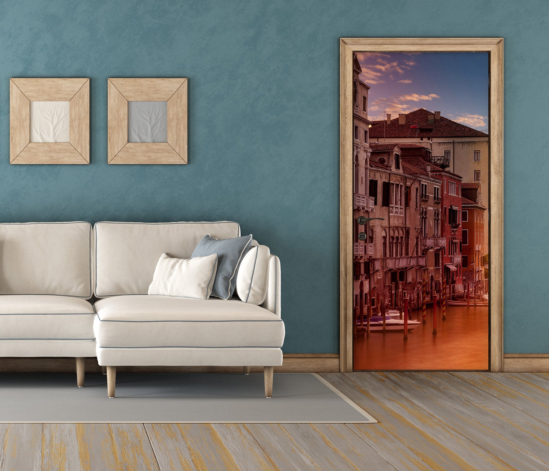 3D Water City Building 12229 Marco Carmassi Door Mural