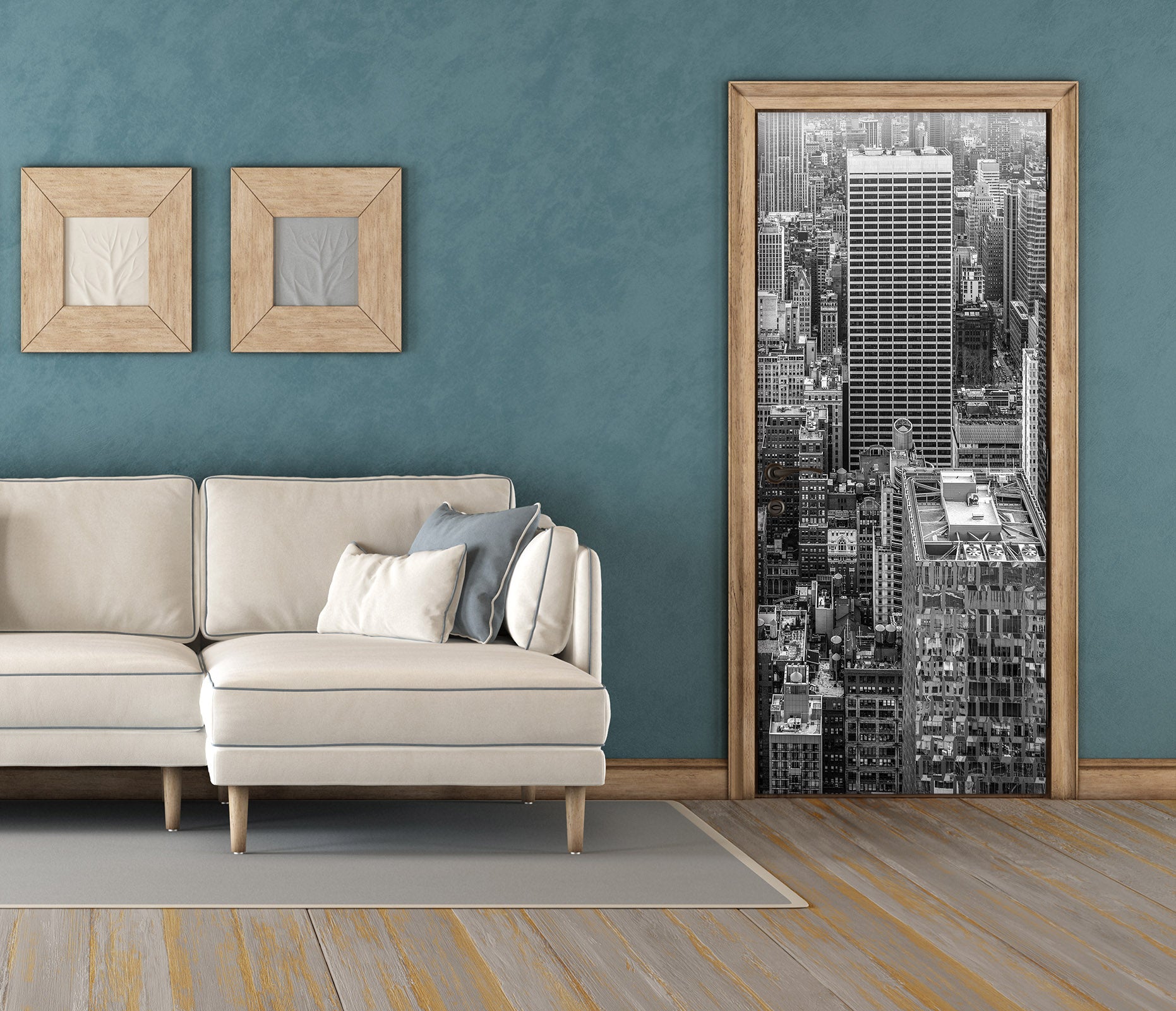 3D Grey High-Rise Building 12018 Marco Carmassi Door Mural