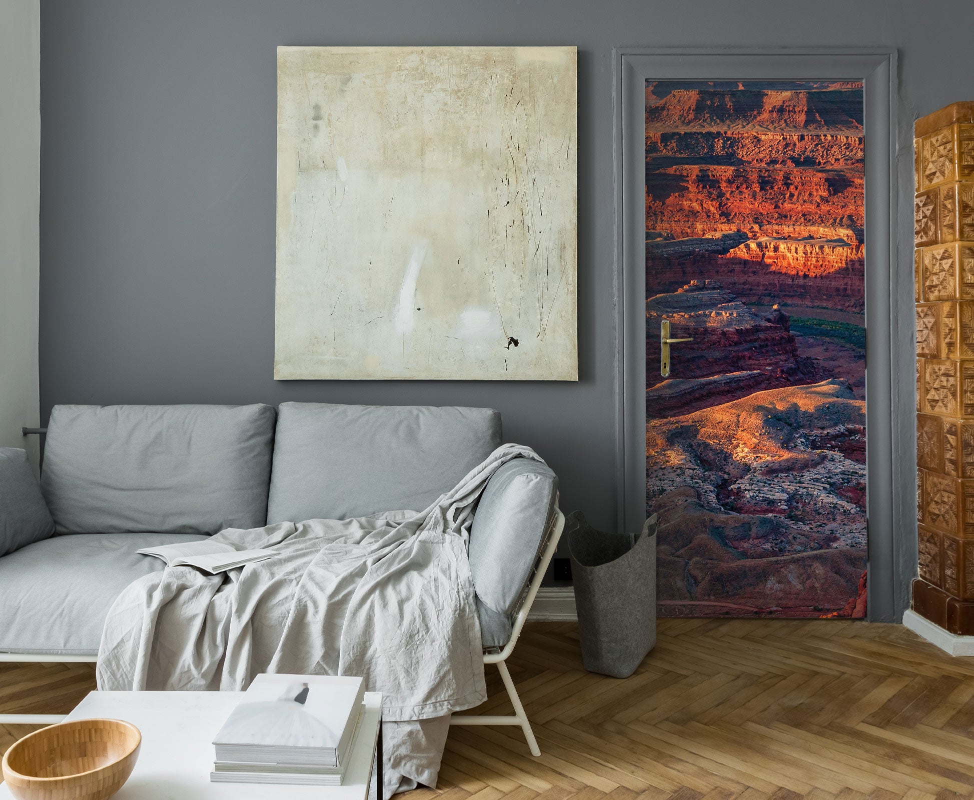 3D Red Stone Rocky 107177 Beth Sheridan Door Mural