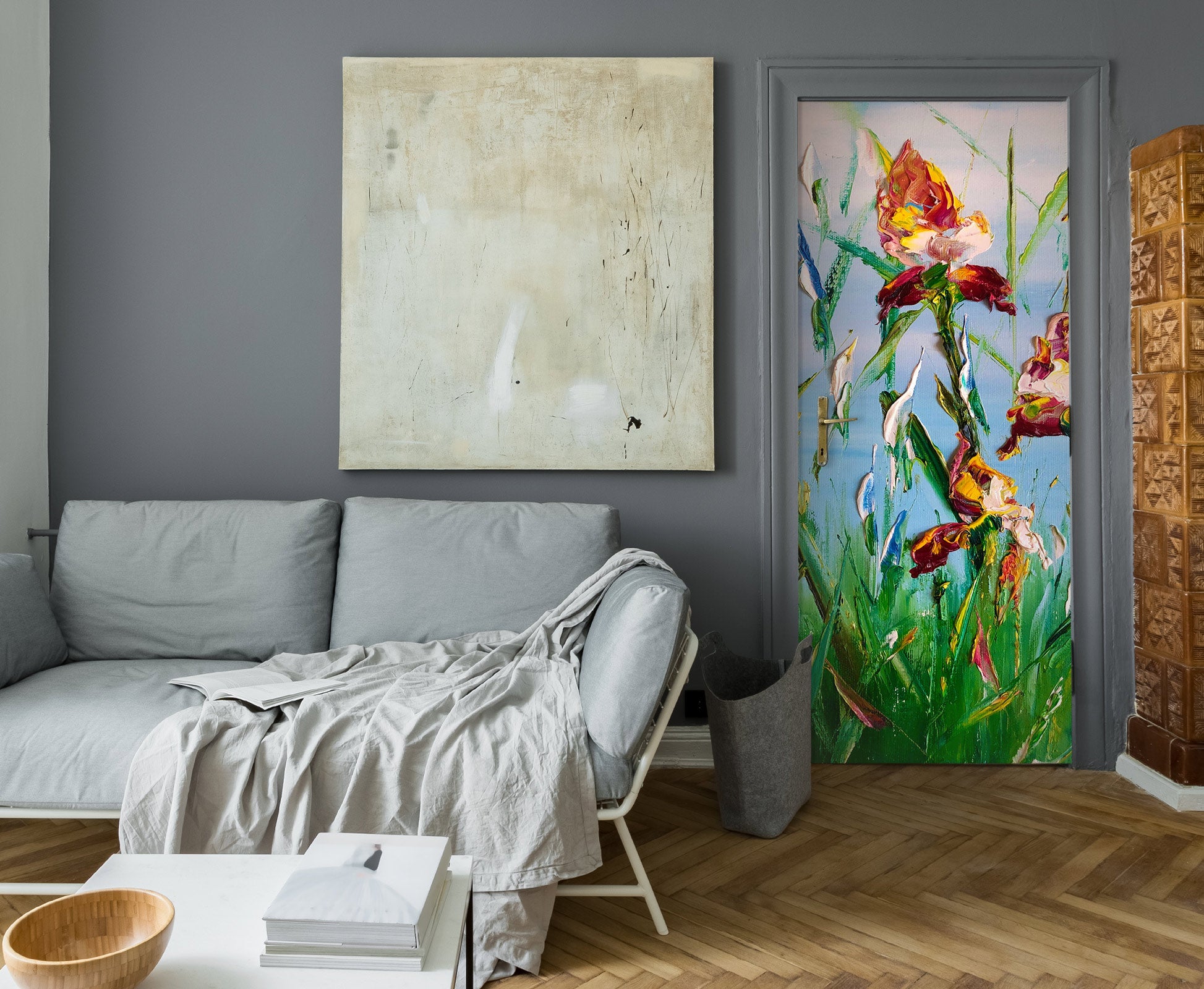 3D Green Grassland 3208 Skromova Marina Door Mural