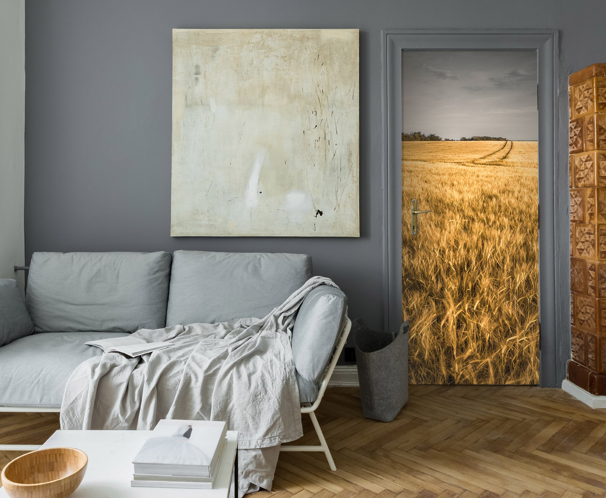 3D Wheat Field 10652 Assaf Frank Door Mural