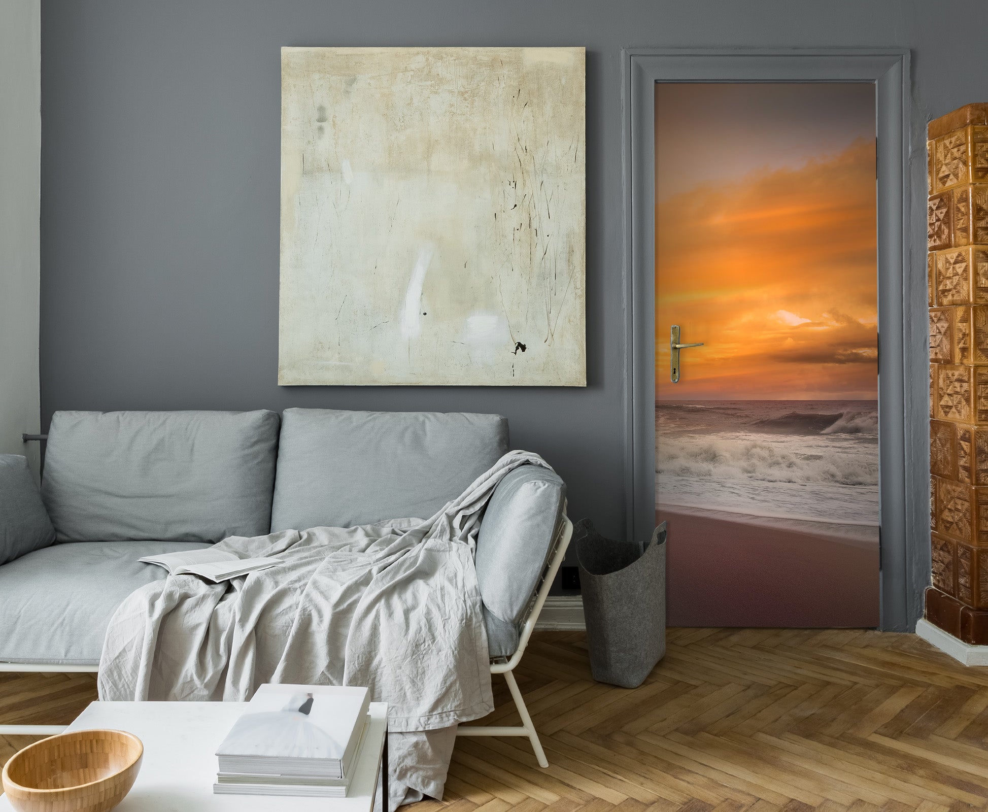 3D Beach Golden Sunshine 11570 Marco Carmassi Door Mural