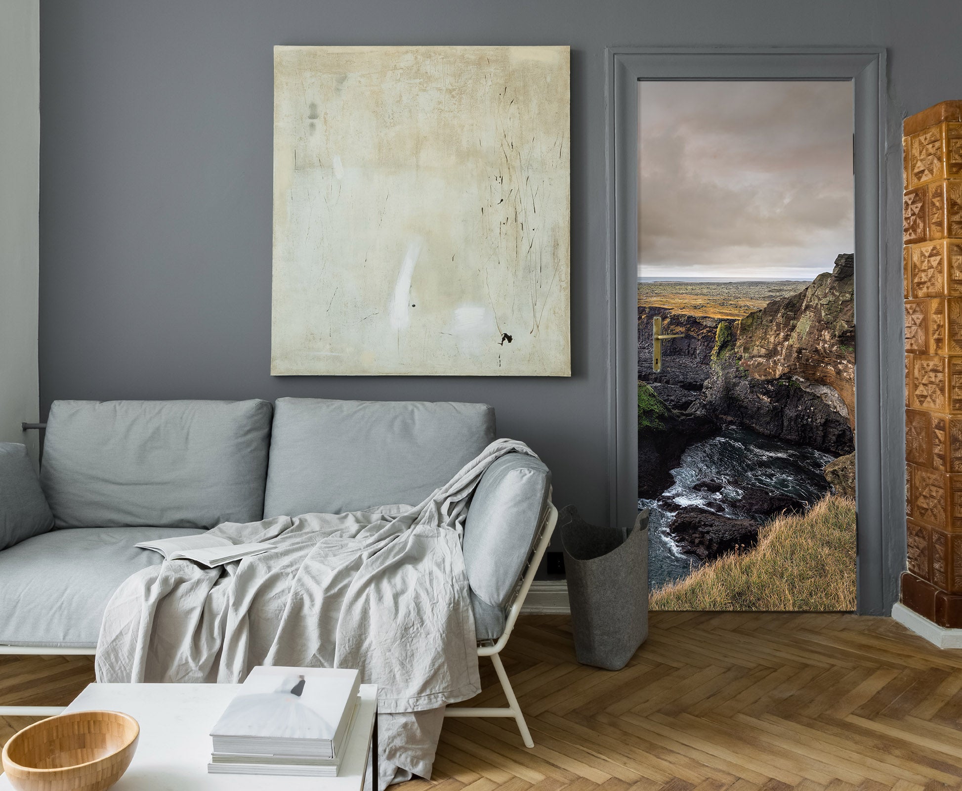 3D Stone Rock 11558 Marco Carmassi Door Mural