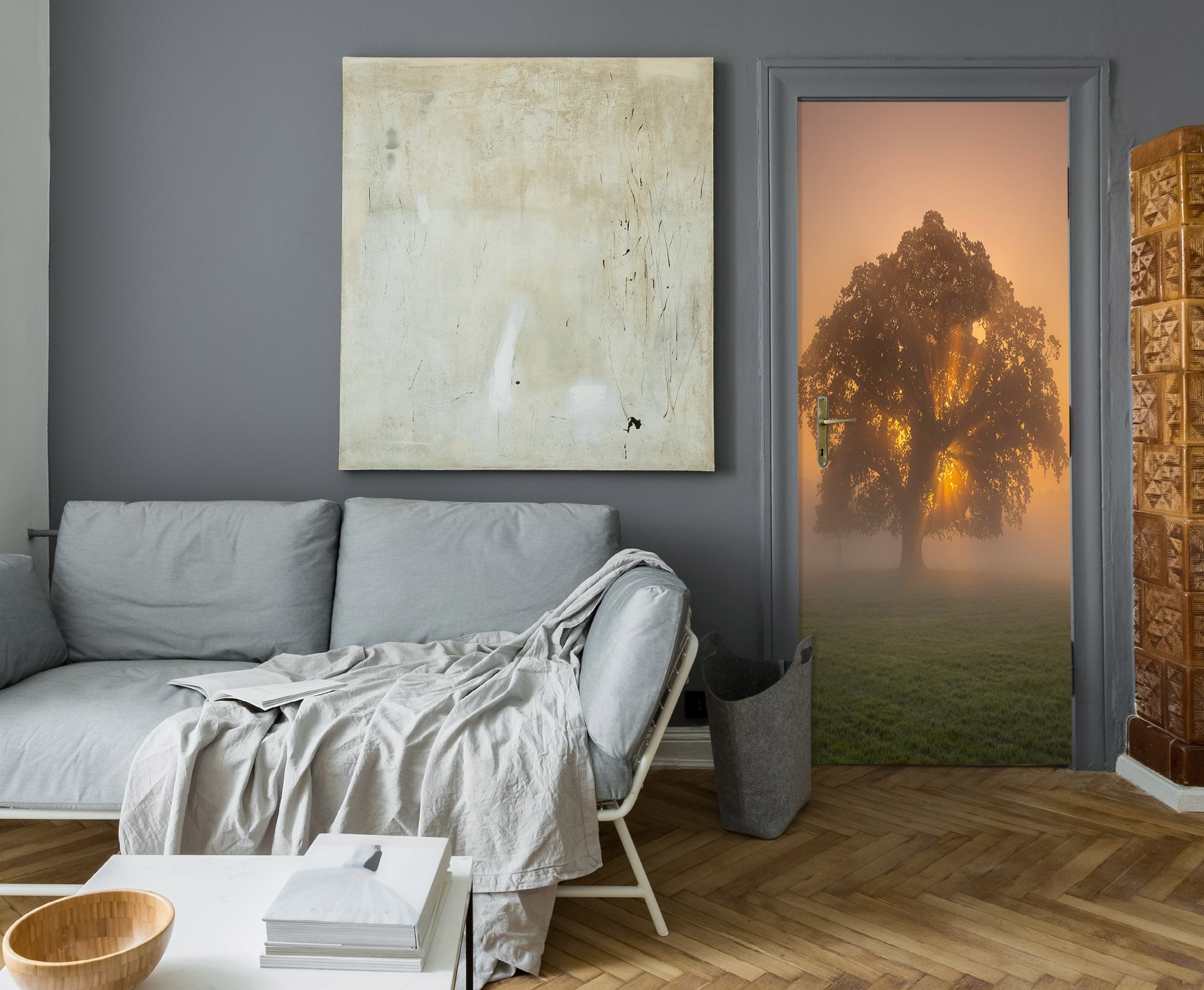 3D Tree Fog 101194 Assaf Frank Door Mural