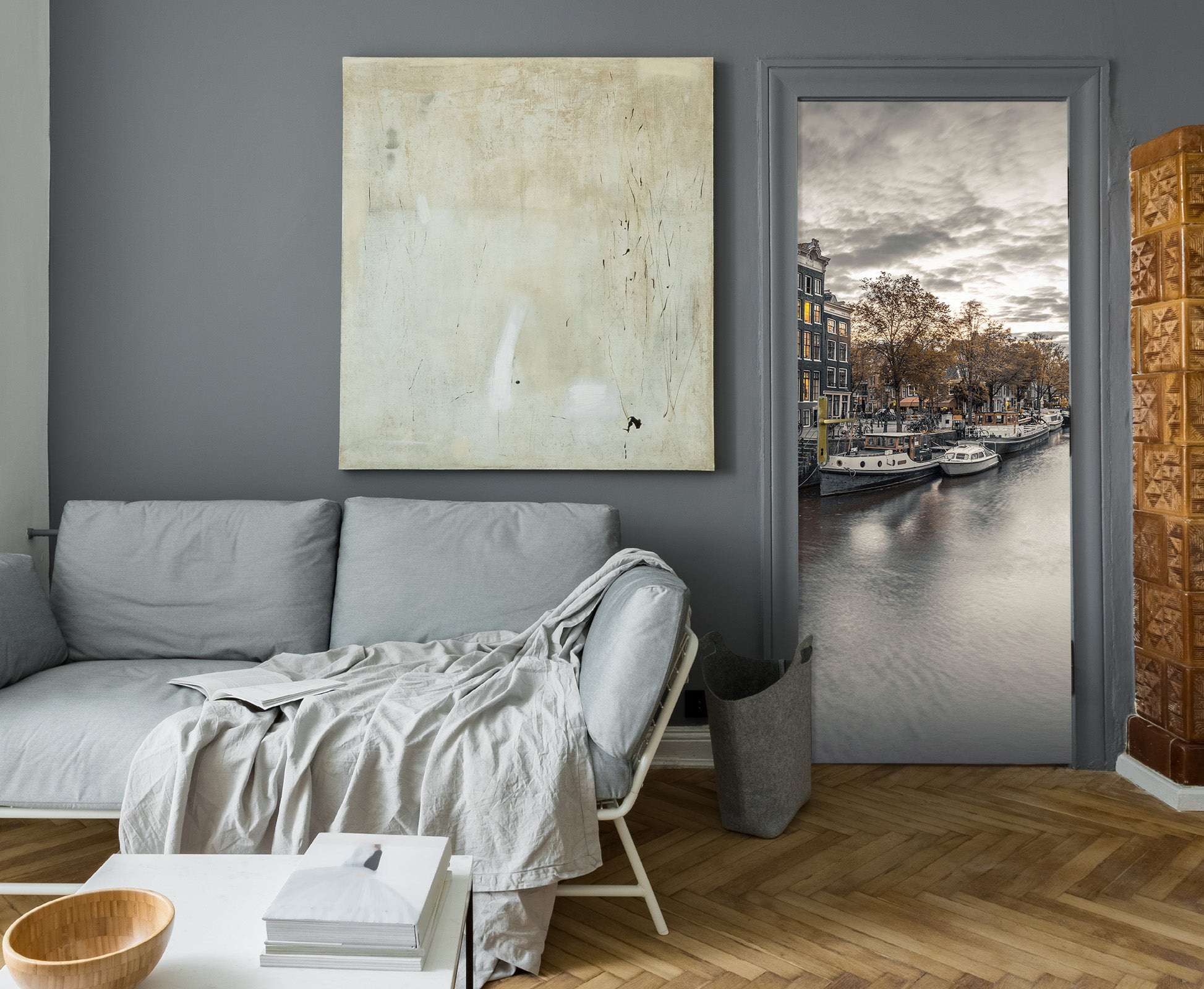 3D Riverside Vessel Building 106165 Assaf Frank Door Mural