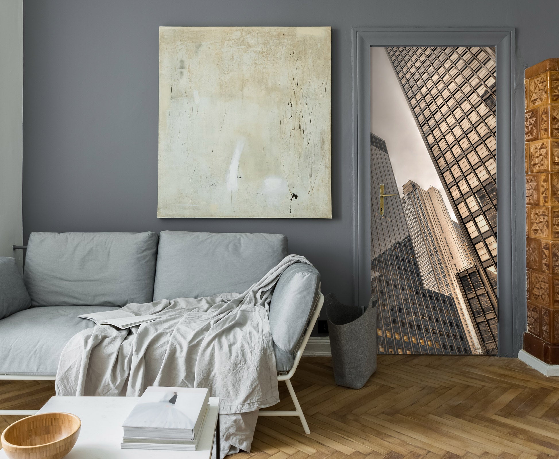 3D Mirror High Building 101175 Assaf Frank Door Mural