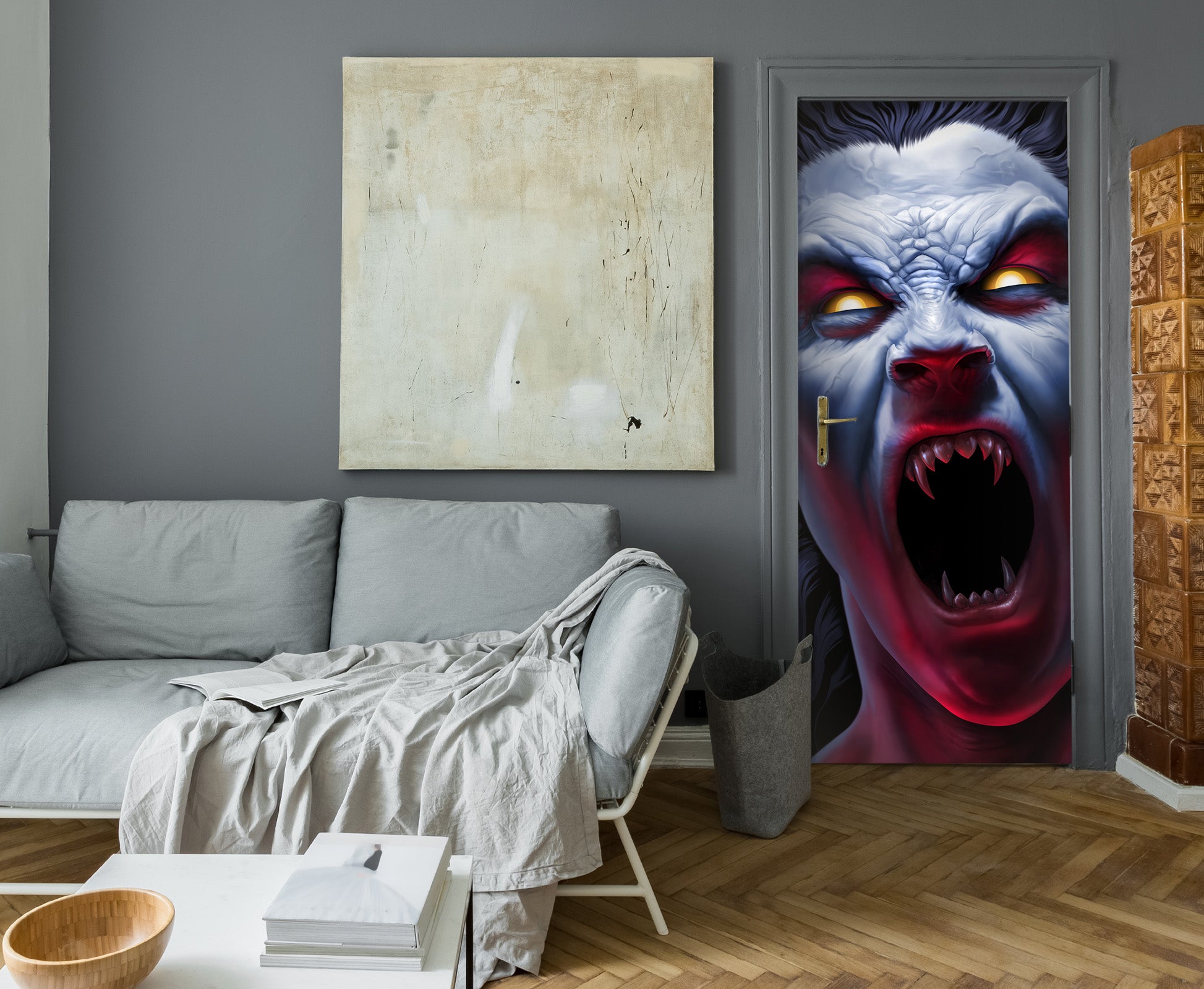 3D Horror Zombie 633 Tom Wood Door Mural