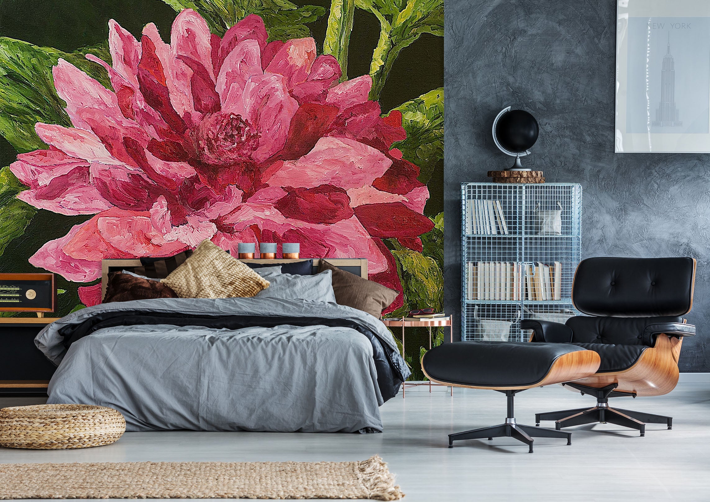 3D Painted Flowers 164 Allan P. Friedlander Wall Mural Wall Murals