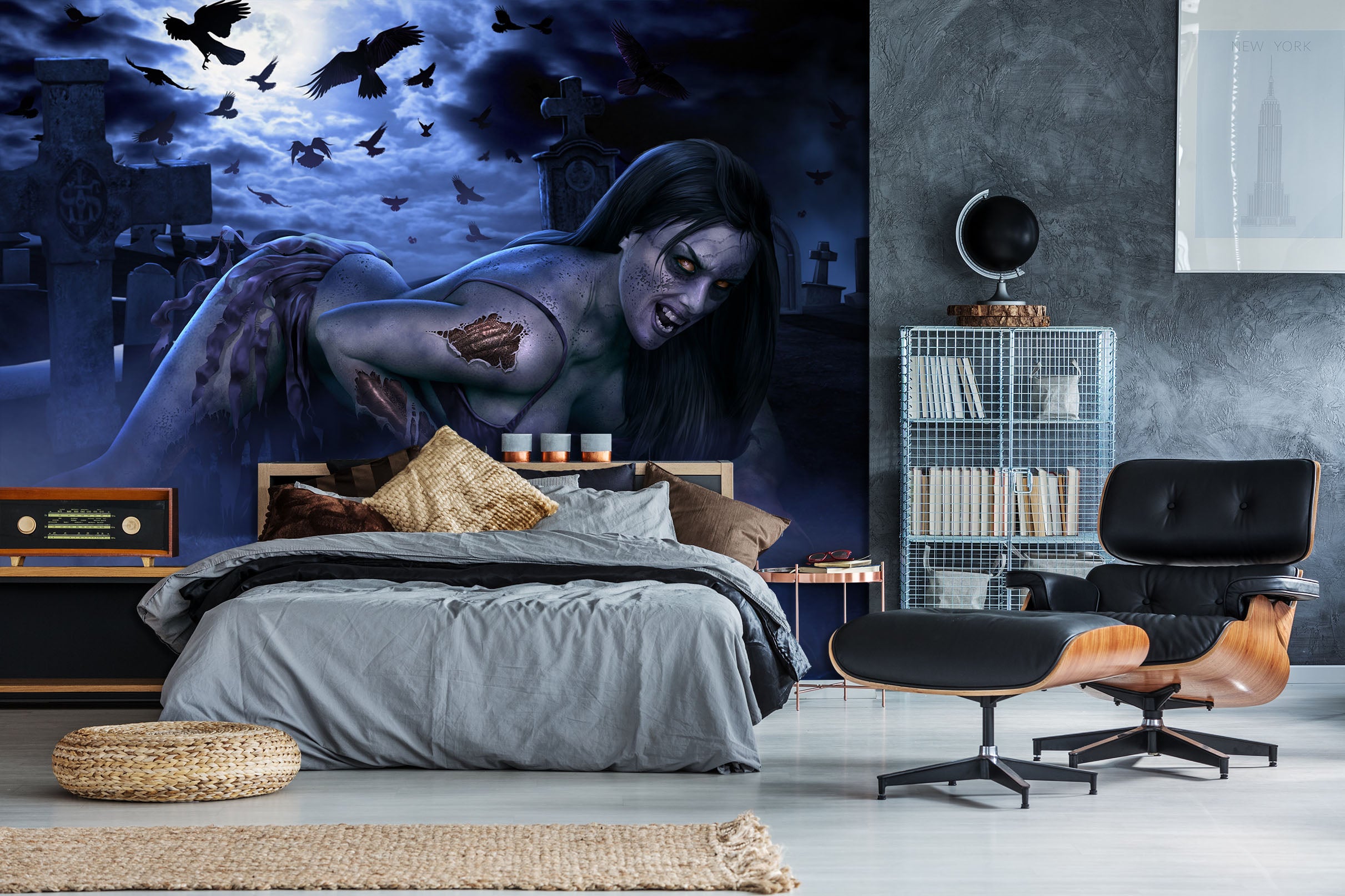 3D Woman Night  5007 Tom Wood Wall Mural Wall Murals