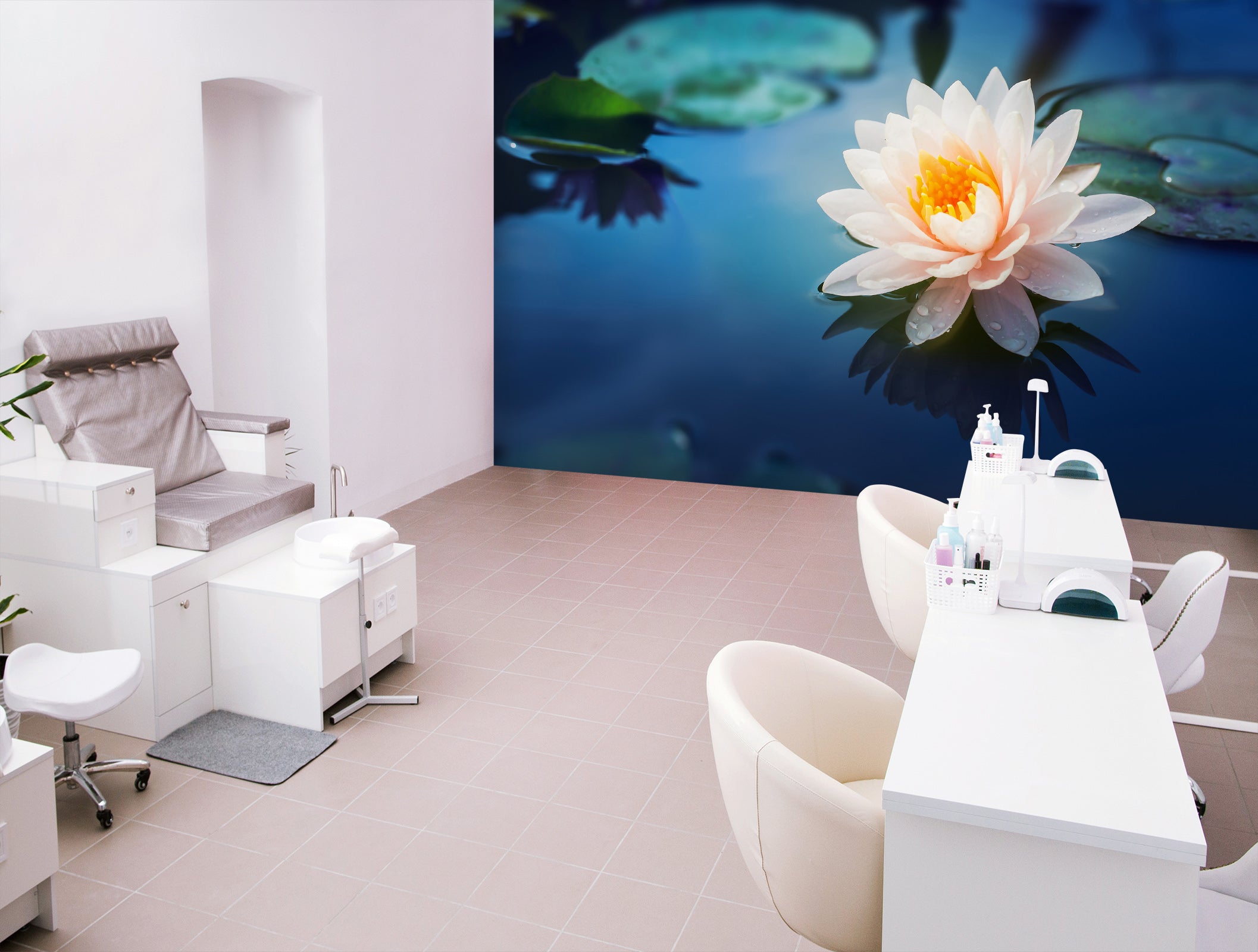 3D Lotus Bloom 384 Wall Murals