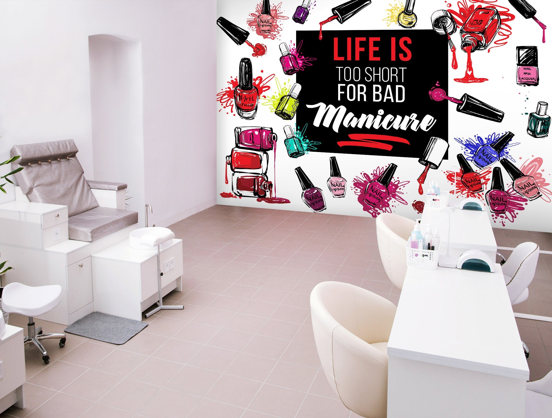 3D Cartoon Nail Polish 091 Wall Murals Wallpaper AJ Wallpaper 2 