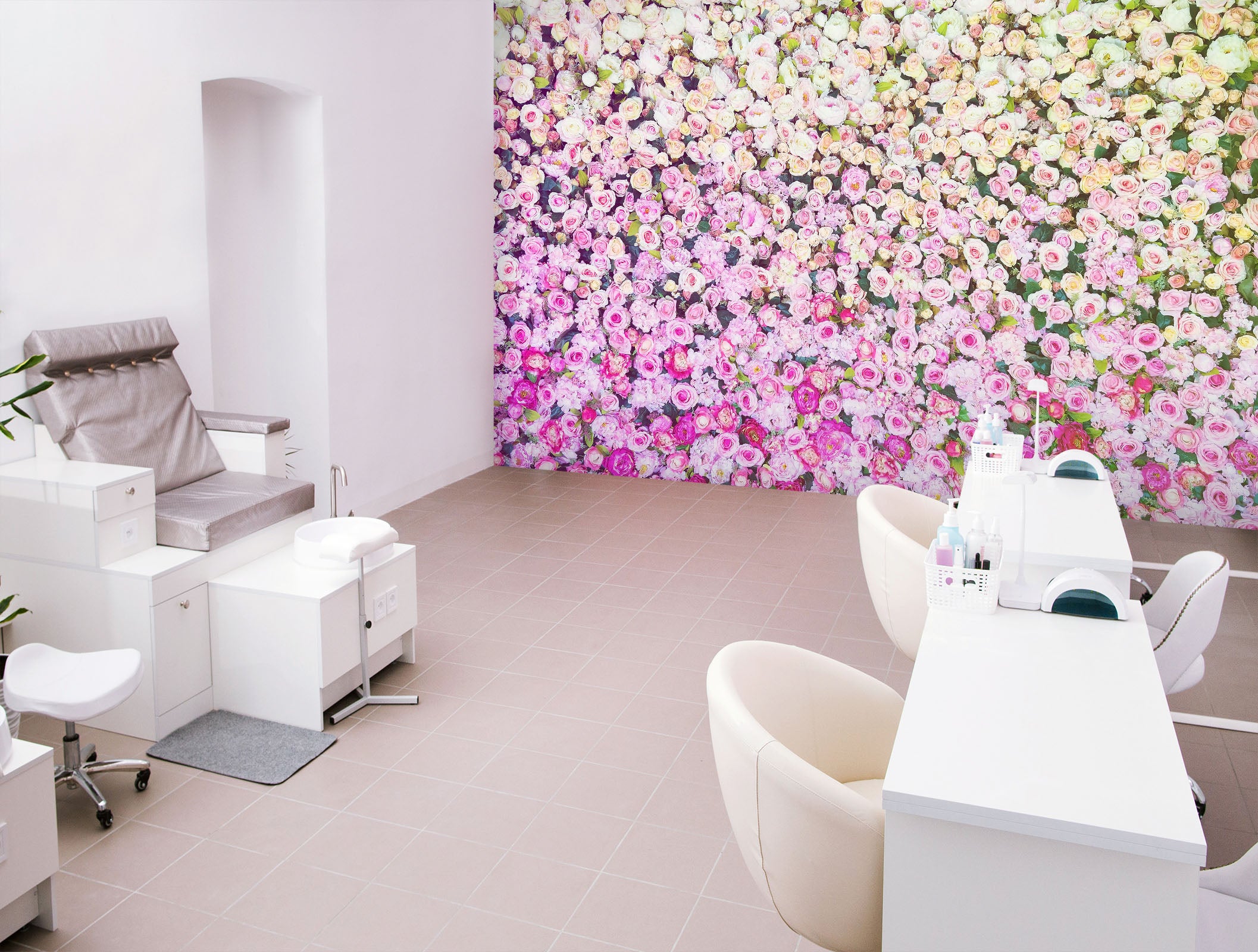 3D Pink Garden 379 Wall Murals