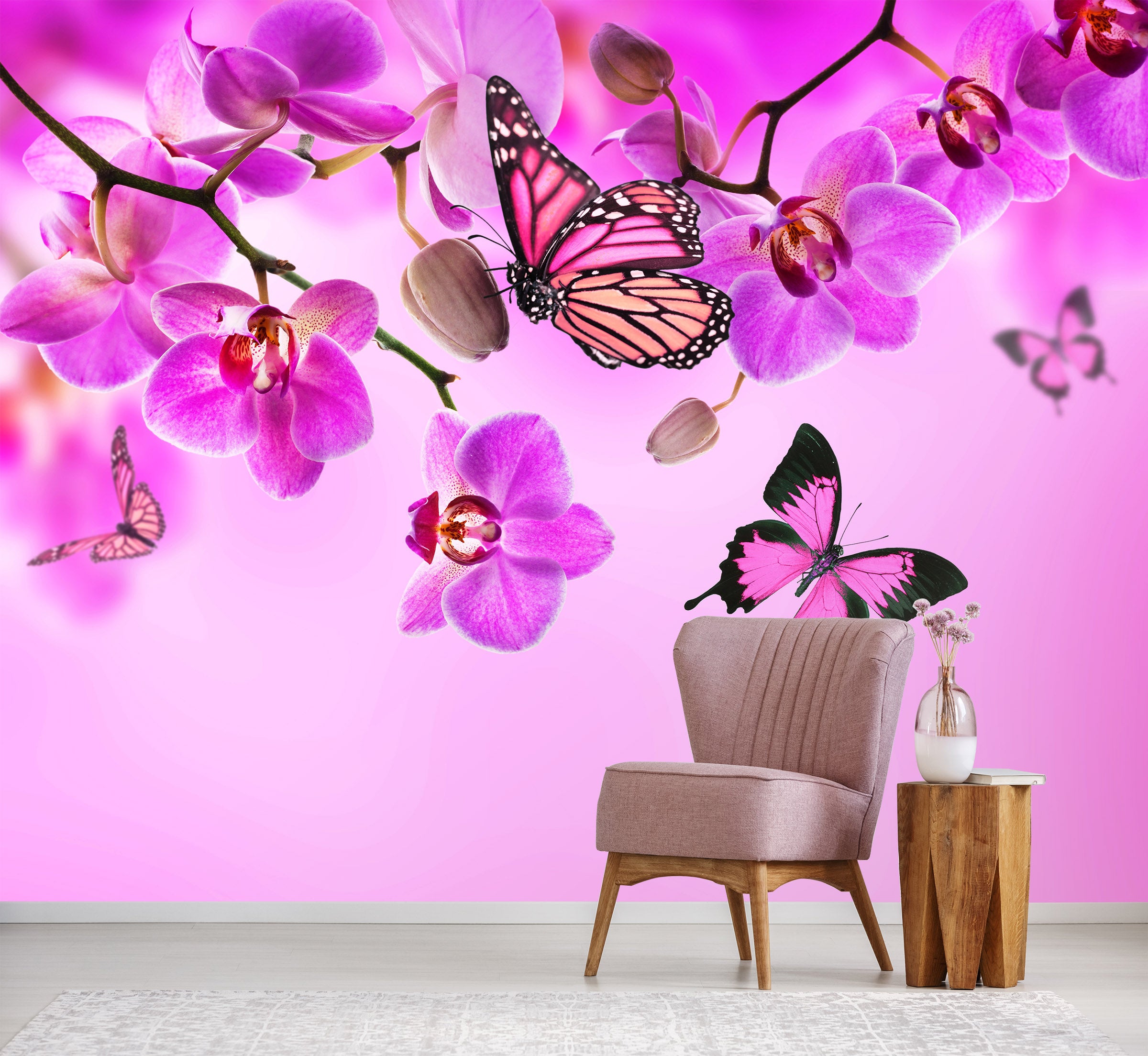 3D Red Butterfly 397 Wall Murals