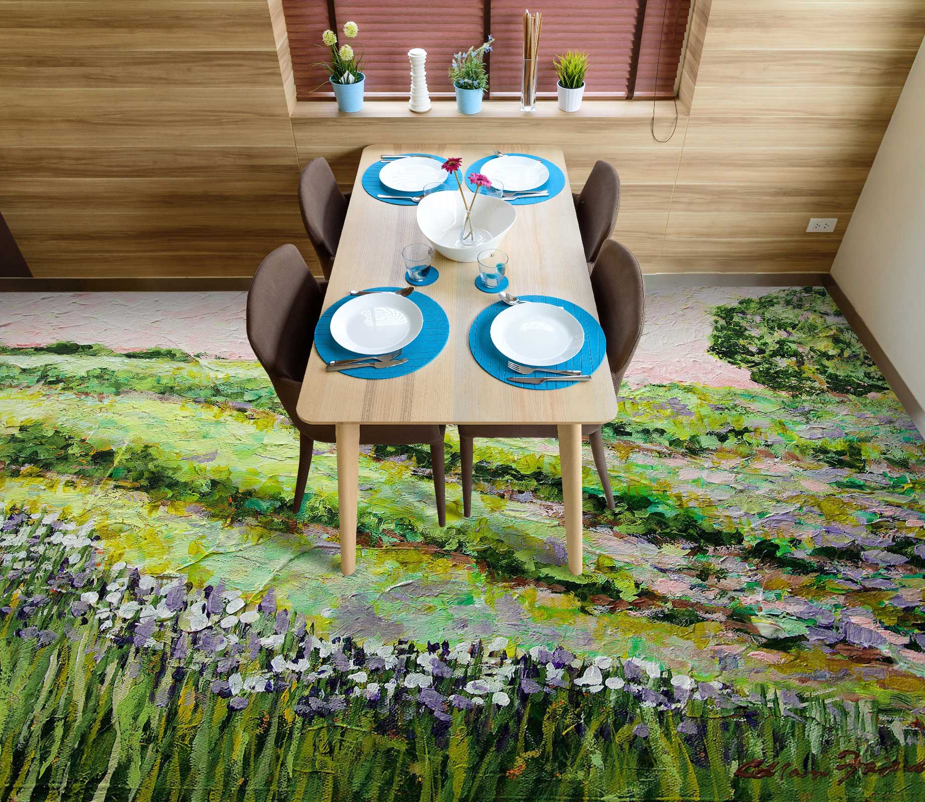 3D Grassland 9672 Allan P. Friedlander Floor Mural  Wallpaper Murals Self-Adhesive Removable Print Epoxy