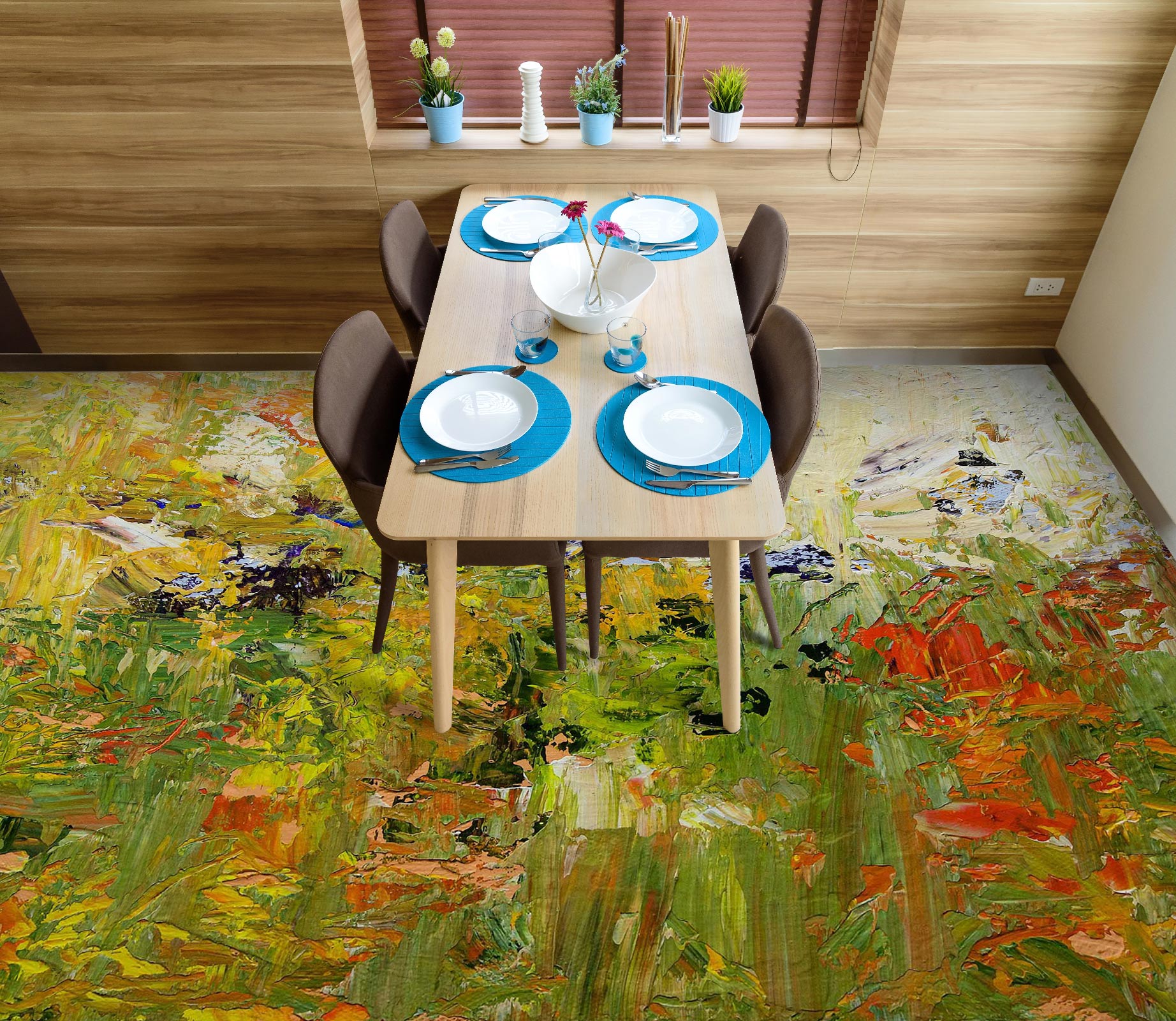 3D Grass Oil Painting 9652 Allan P. Friedlander Floor Mural  Wallpaper Murals Self-Adhesive Removable Print Epoxy