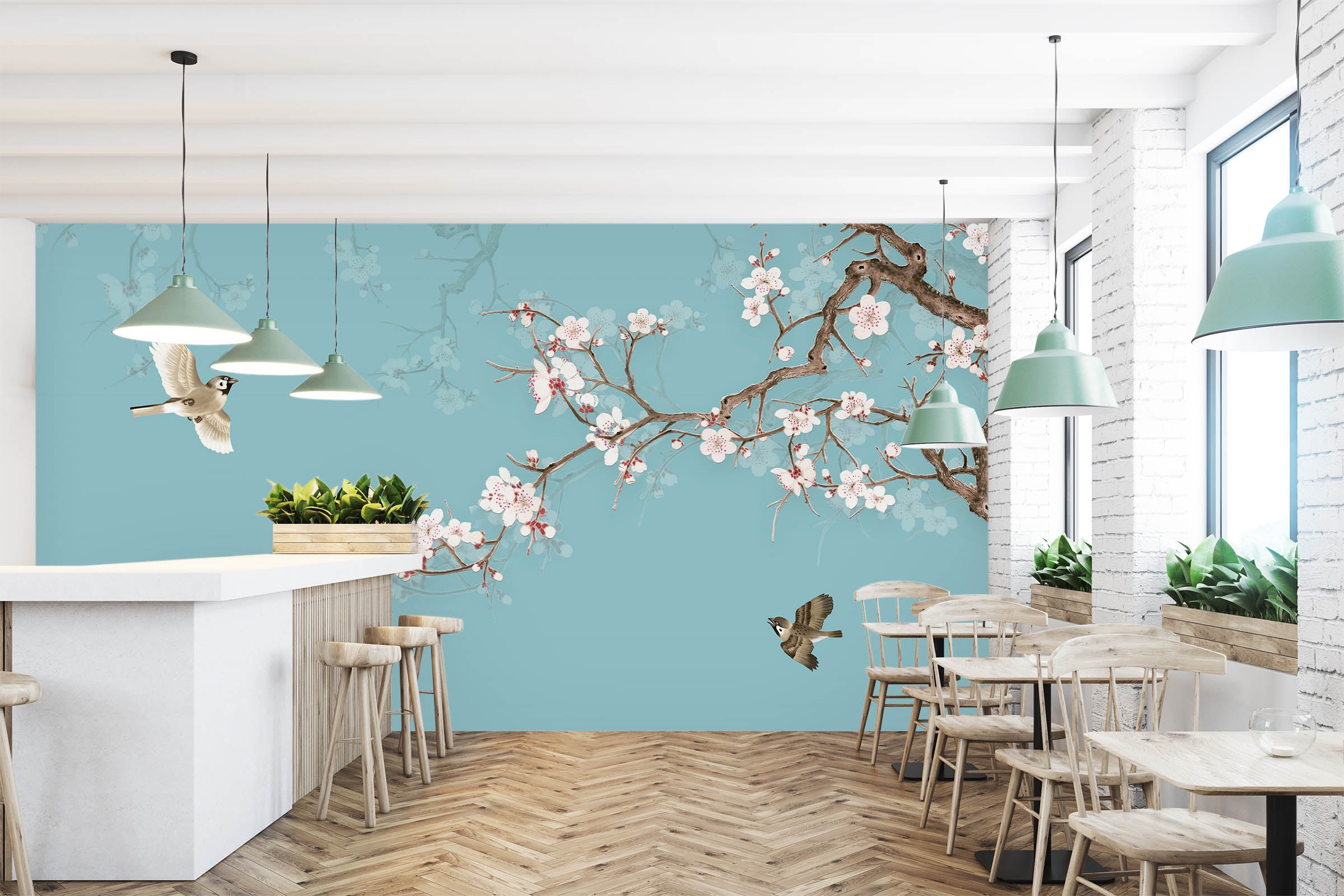 3D Peach Blossom 1459 Wall Murals