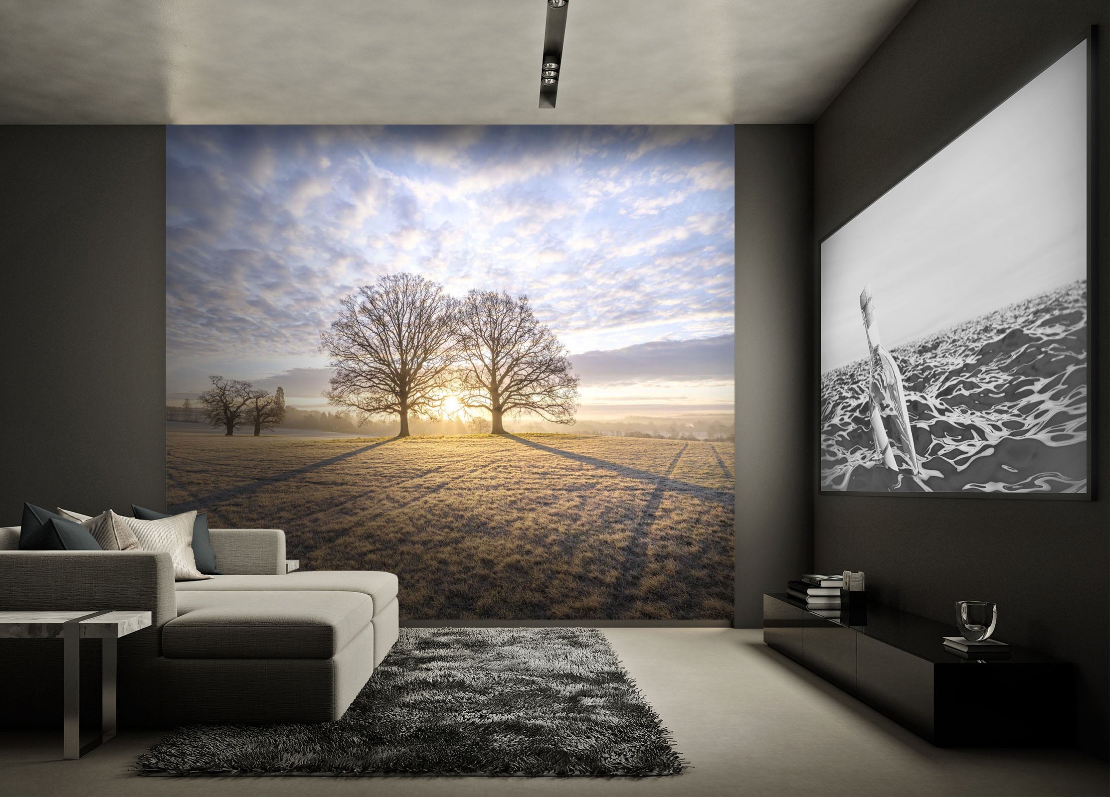 3D Sunset Grassland 068 Assaf Frank Wall Mural Wall Murals