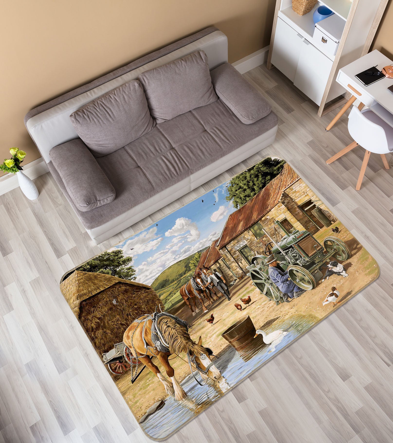 3D Wrangler 1056 Trevor Mitchell Rug Non Slip Rug Mat